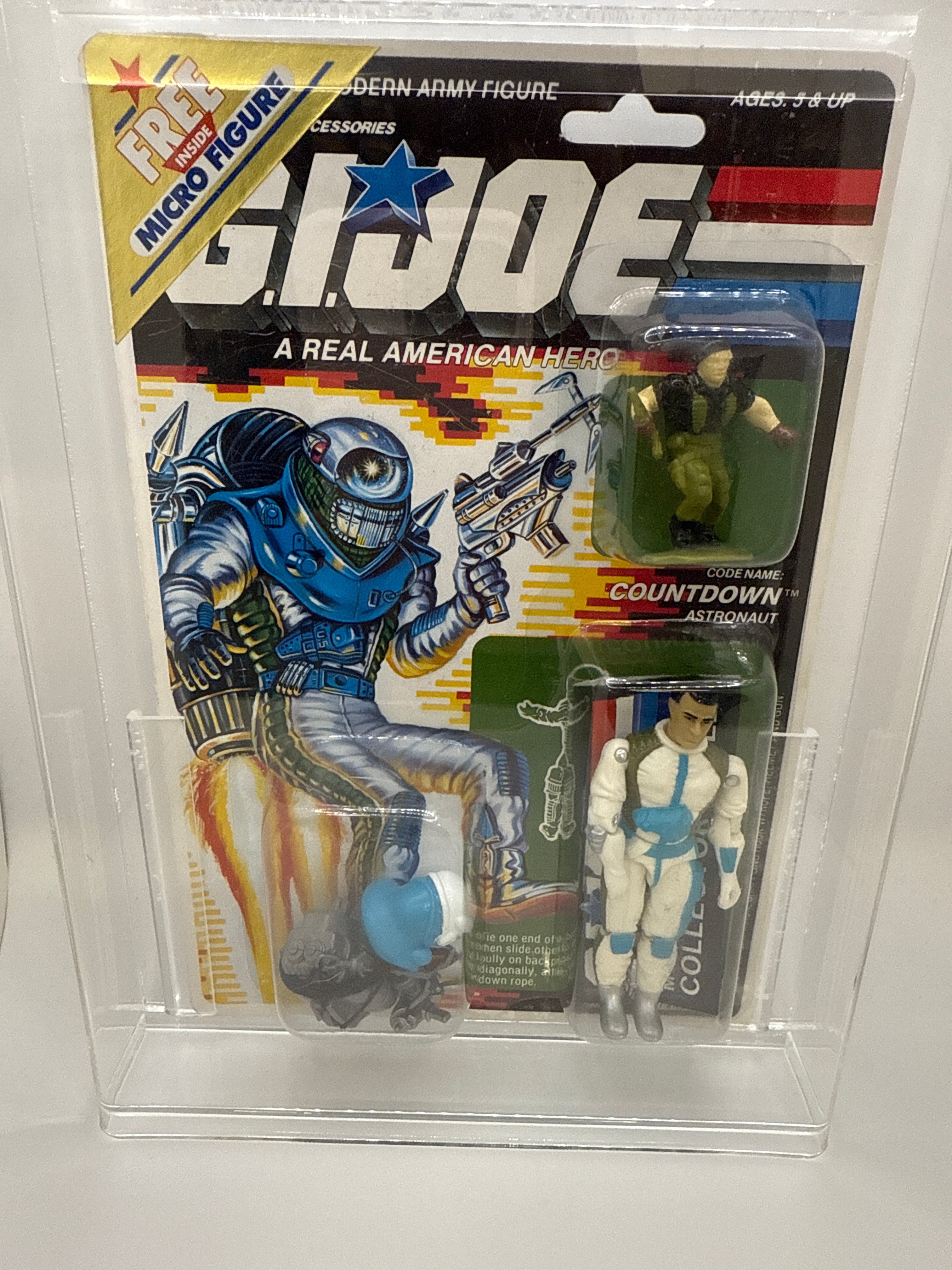 Hasbro G.I. Joe Vintage 1988 Code Name: Countdown Astronaut 34 Back Punched Card Action Figure