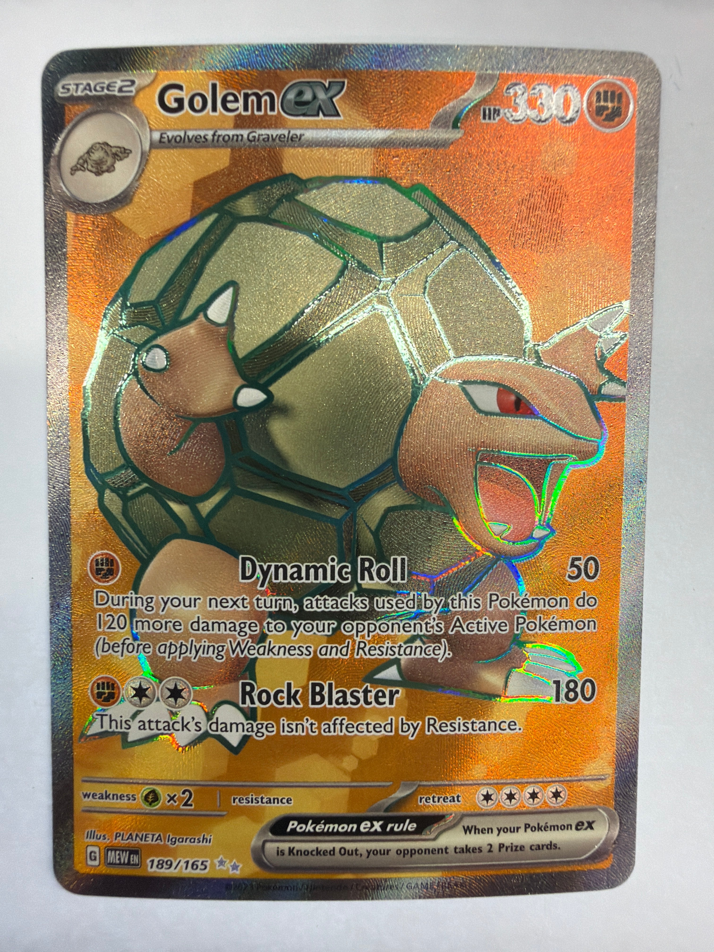Pokémon TCG - 151 Golem EX 189/165 NM