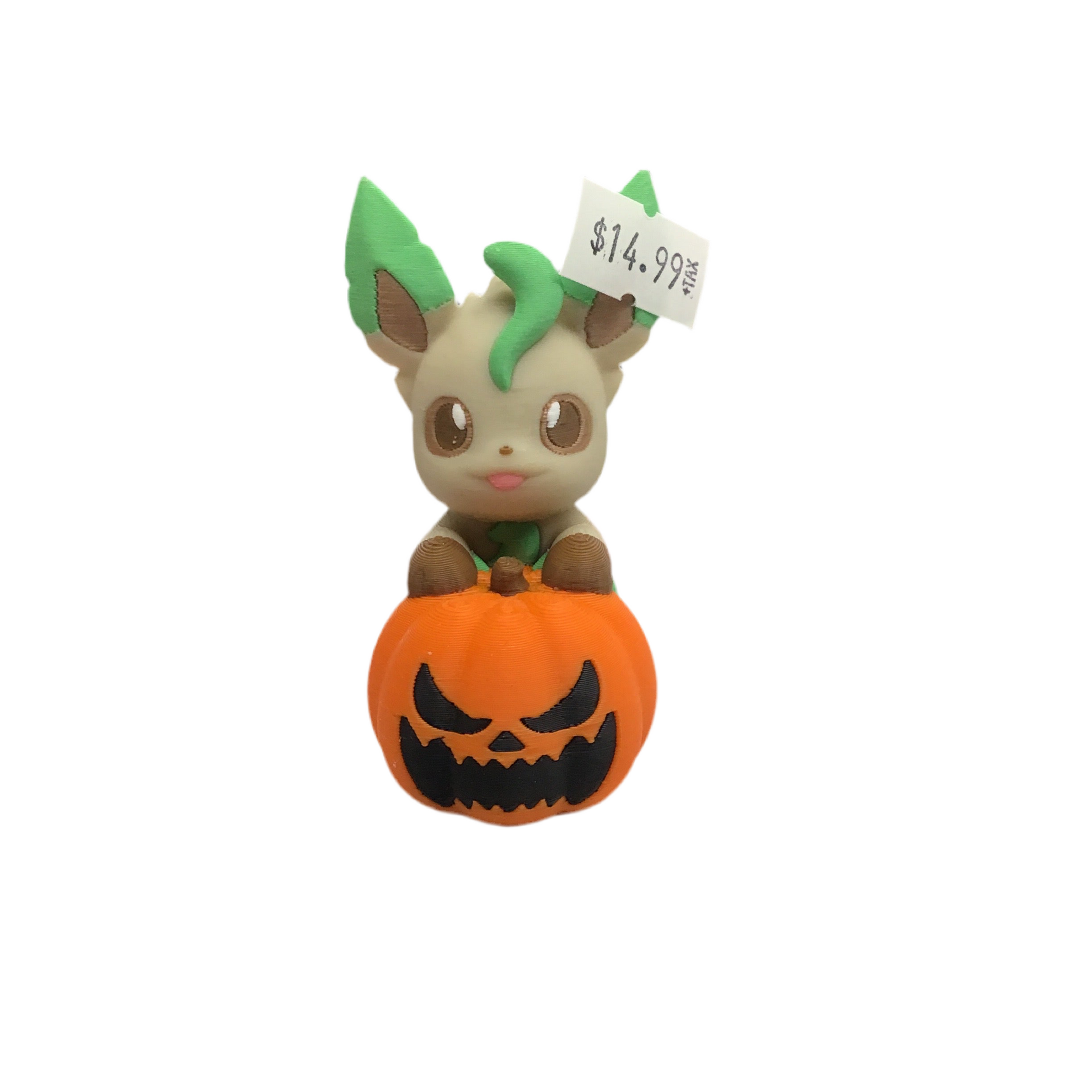 Custom 3D Printed Pokemon Pumpkin Leafeon Figure