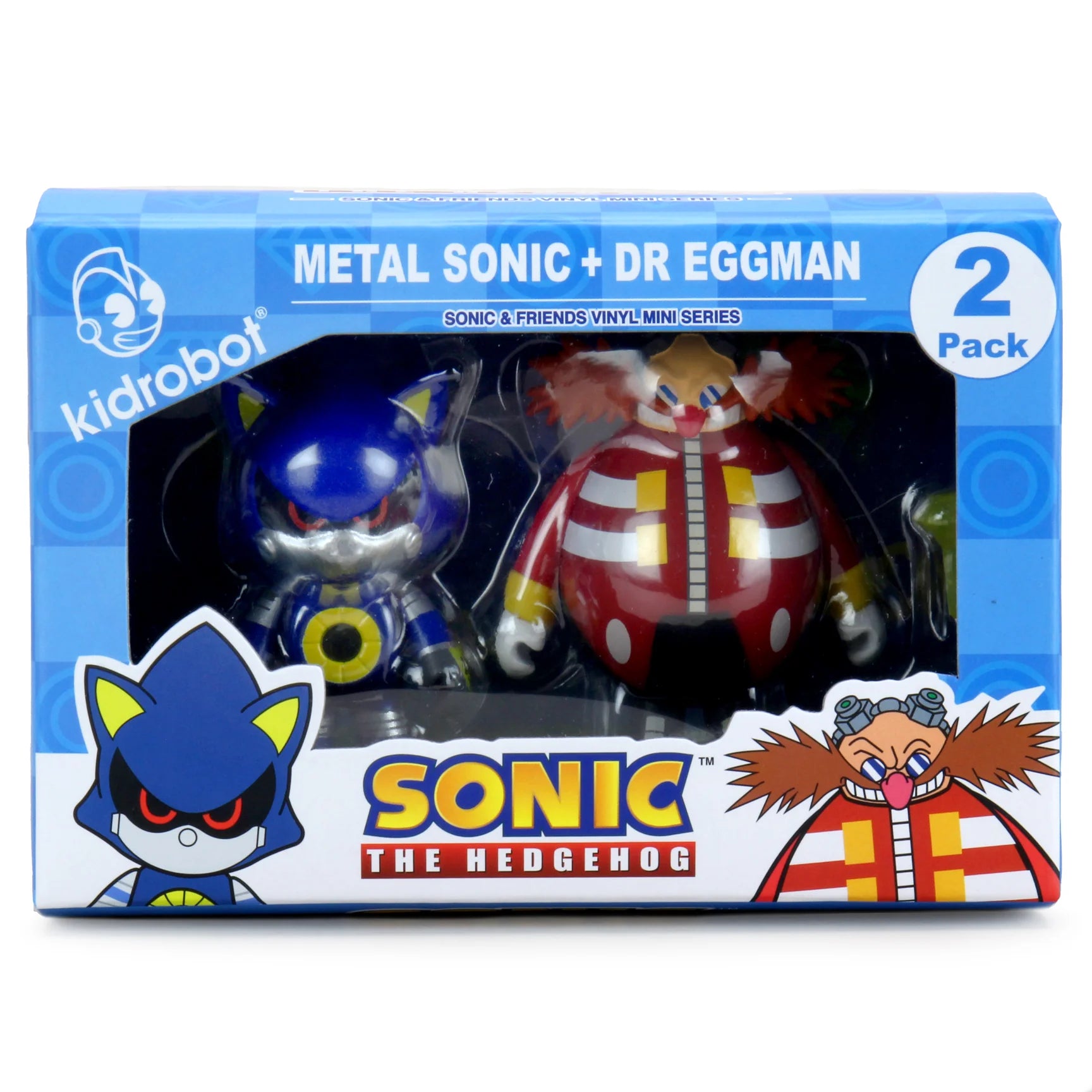 Kidrobot Sonic The Hedgehog Metal Sonic + Dr Eggman Vinyl Mini Figures 2-Pack