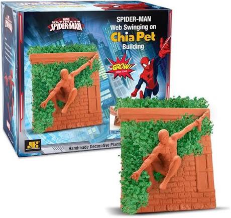 Joseph Enterprises Marvel Ultimate Spider-Man Web Swinging on Chia Pet Building
