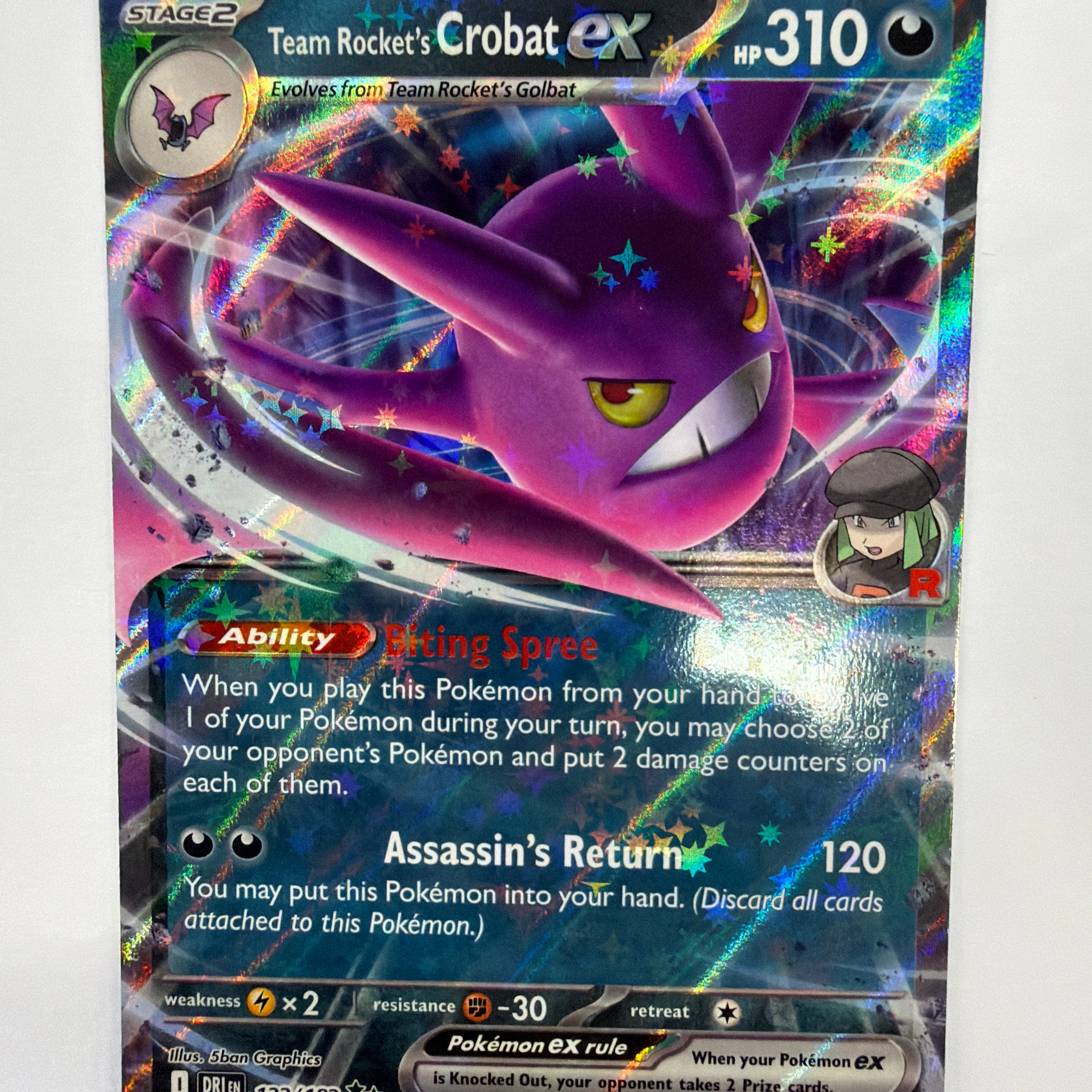 Pokémon TCG - Destined Rivals Team Rocket's Crobat ex 122/182 NM