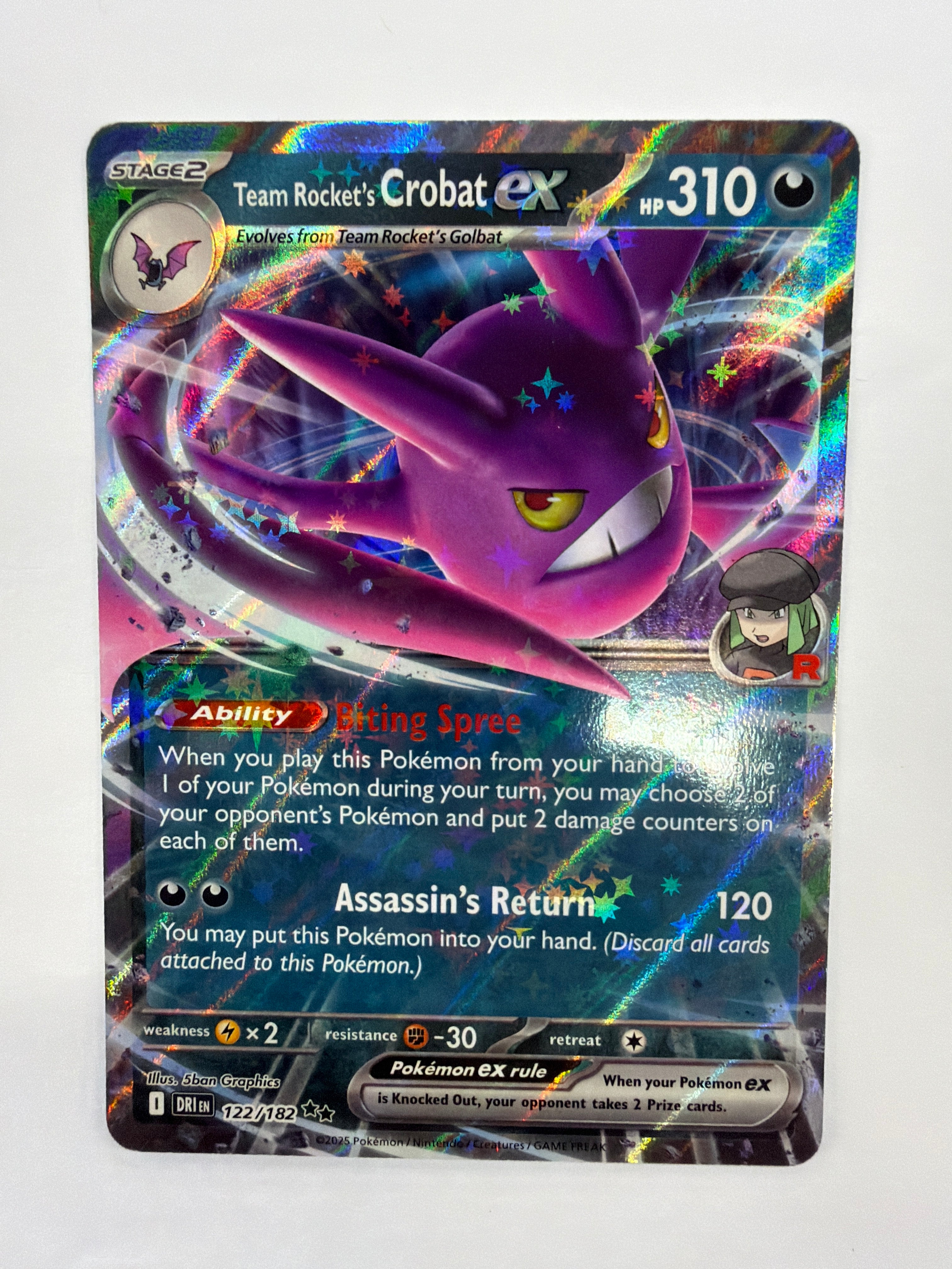 Pokémon TCG - Destined Rivals Team Rocket's Crobat ex 122/182 NM