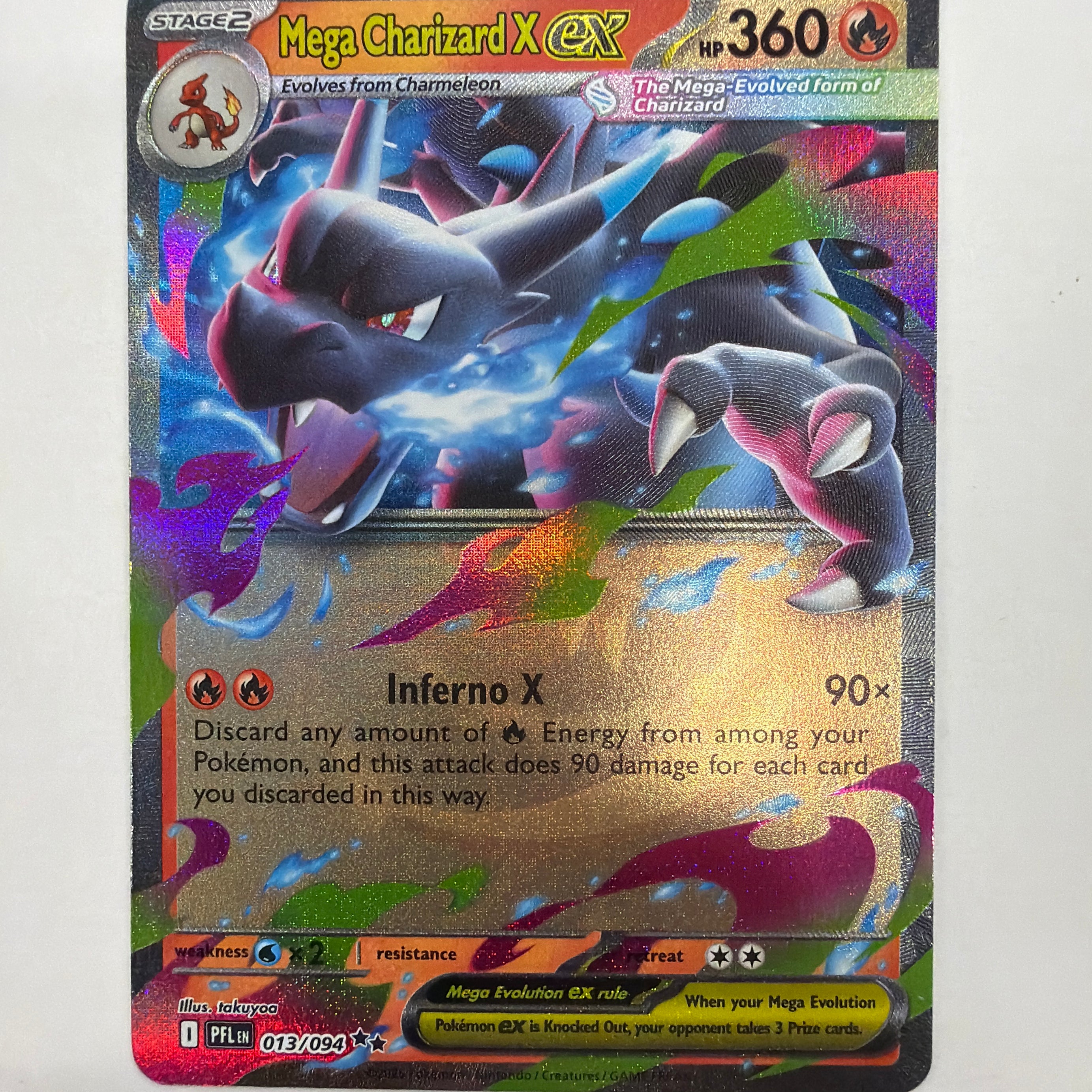 Pokémon TCG - Phantasmal Flames Mega Charizard X ex 013/094 NM