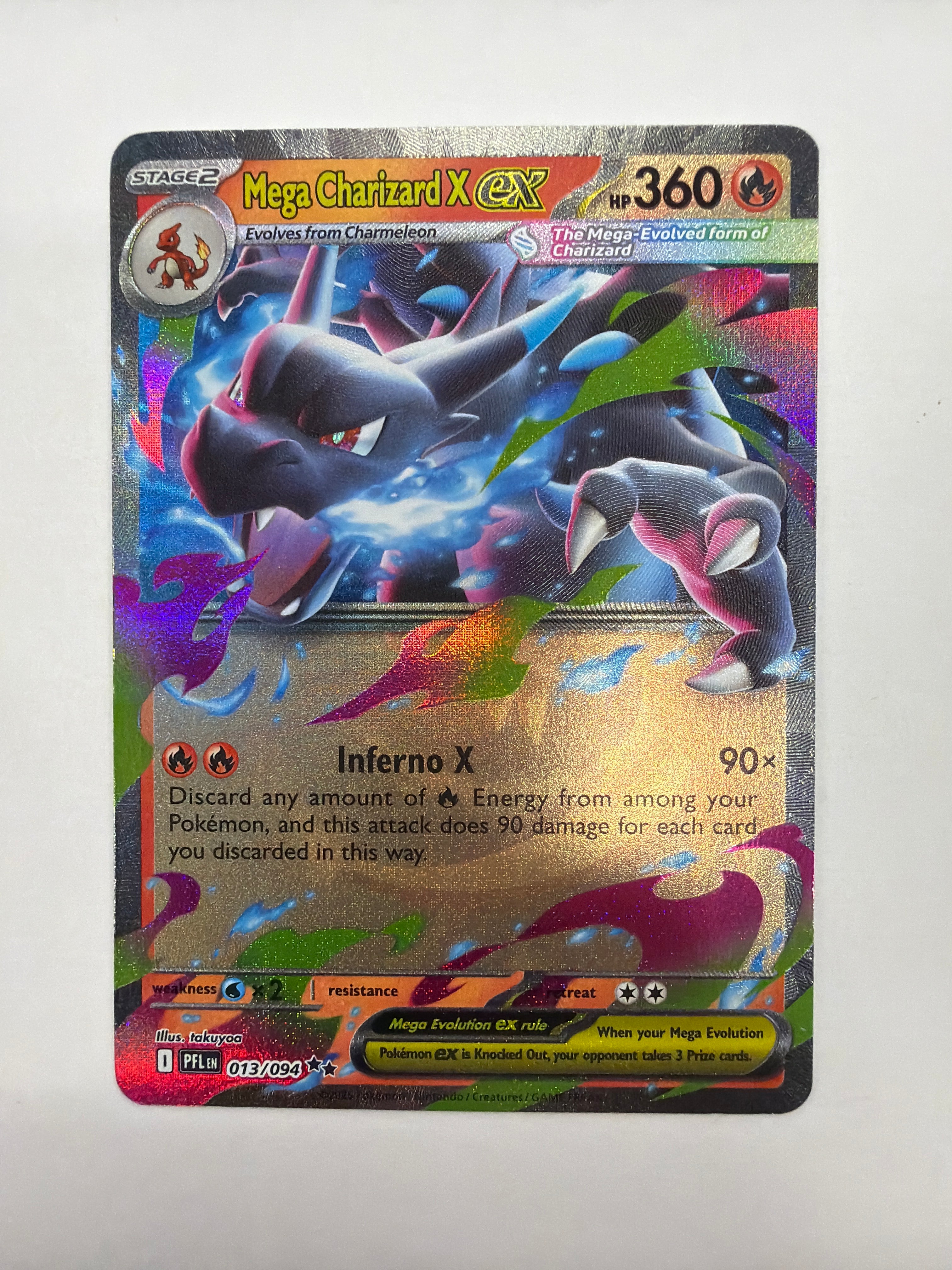 Pokémon TCG - Phantasmal Flames Mega Charizard X ex 013/094 NM