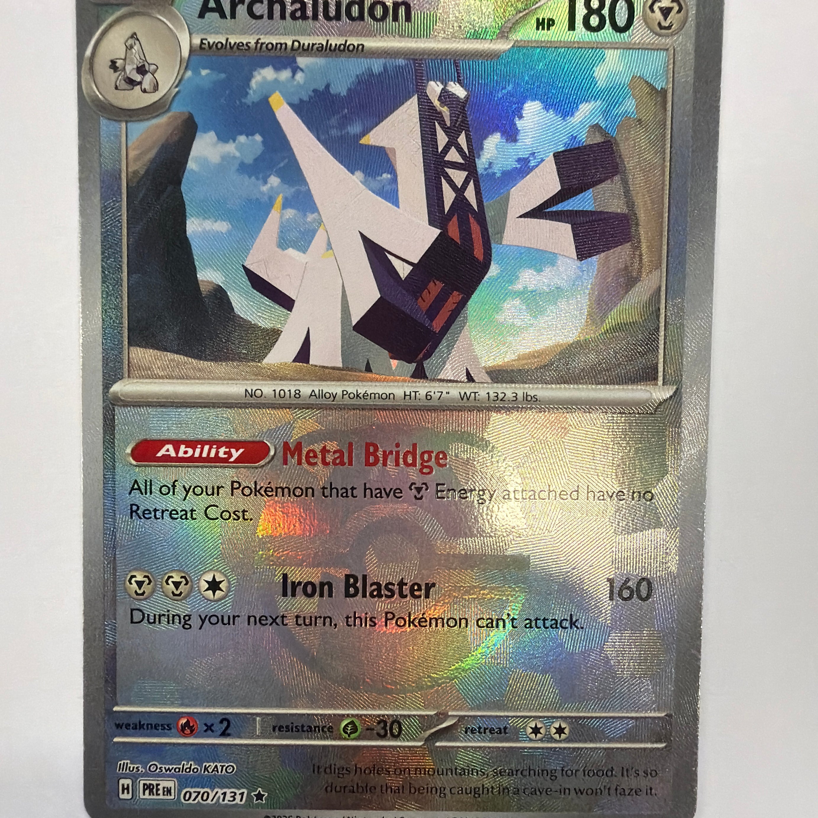 Pokémon TCG - Prismatic Evolution Archaludon 070/131 Masterball NM