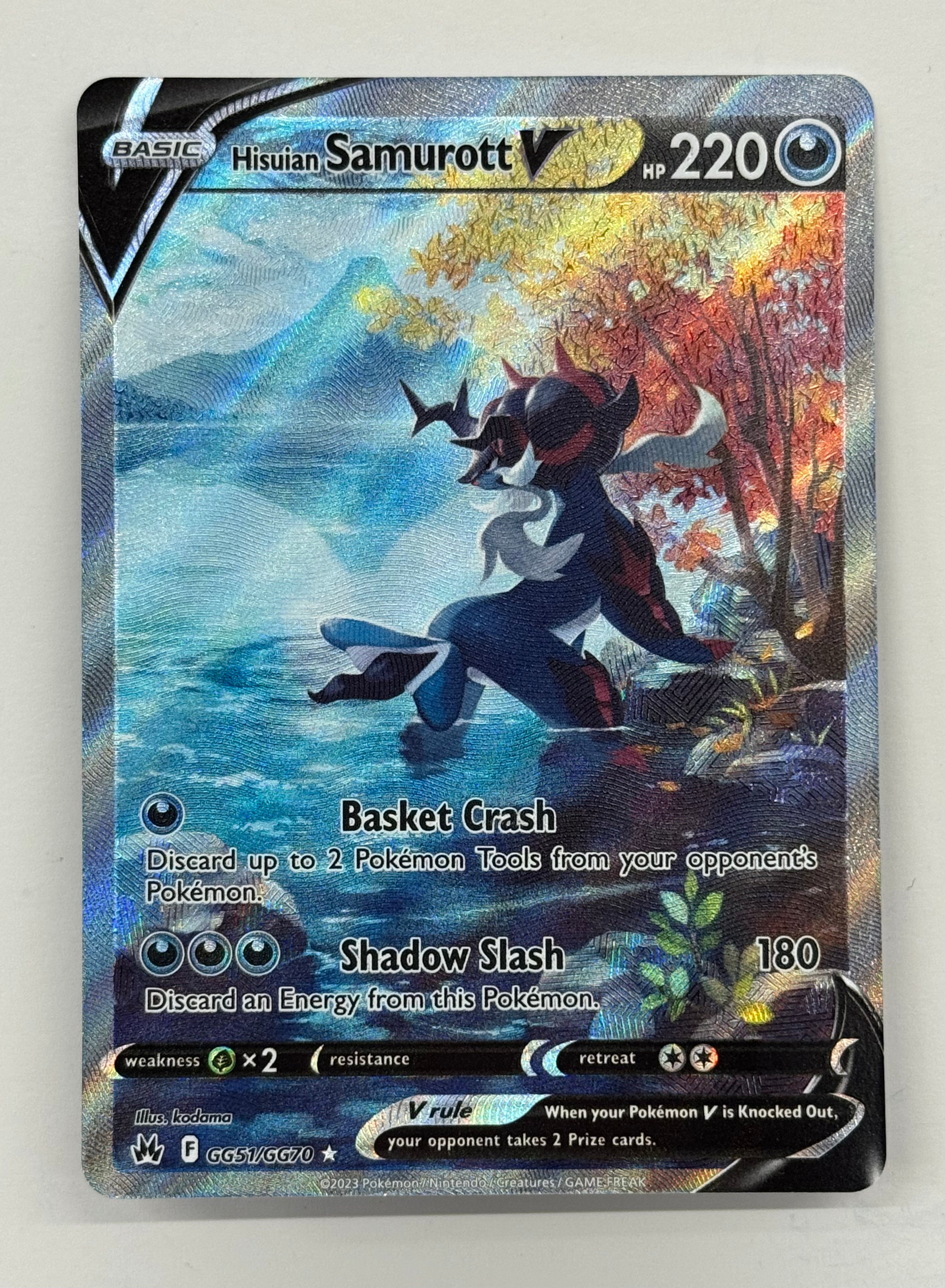 Pokémon TCG - Crown Zenith Hisuian Samurott V GG51/GG70 NM