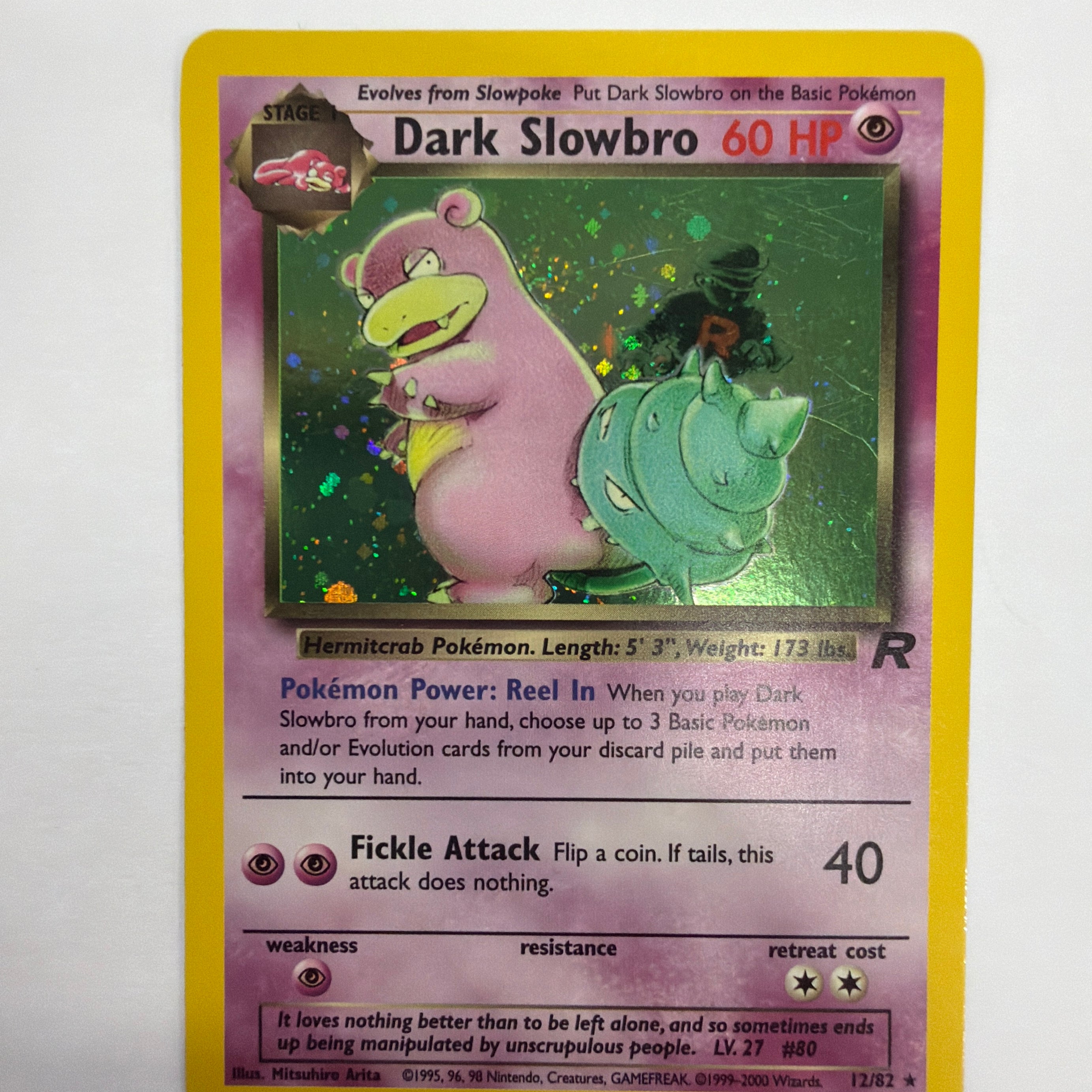 Pokémon TCG - Team Rocket Unlimited Dark Slowbro (Holo) 12/82 NM