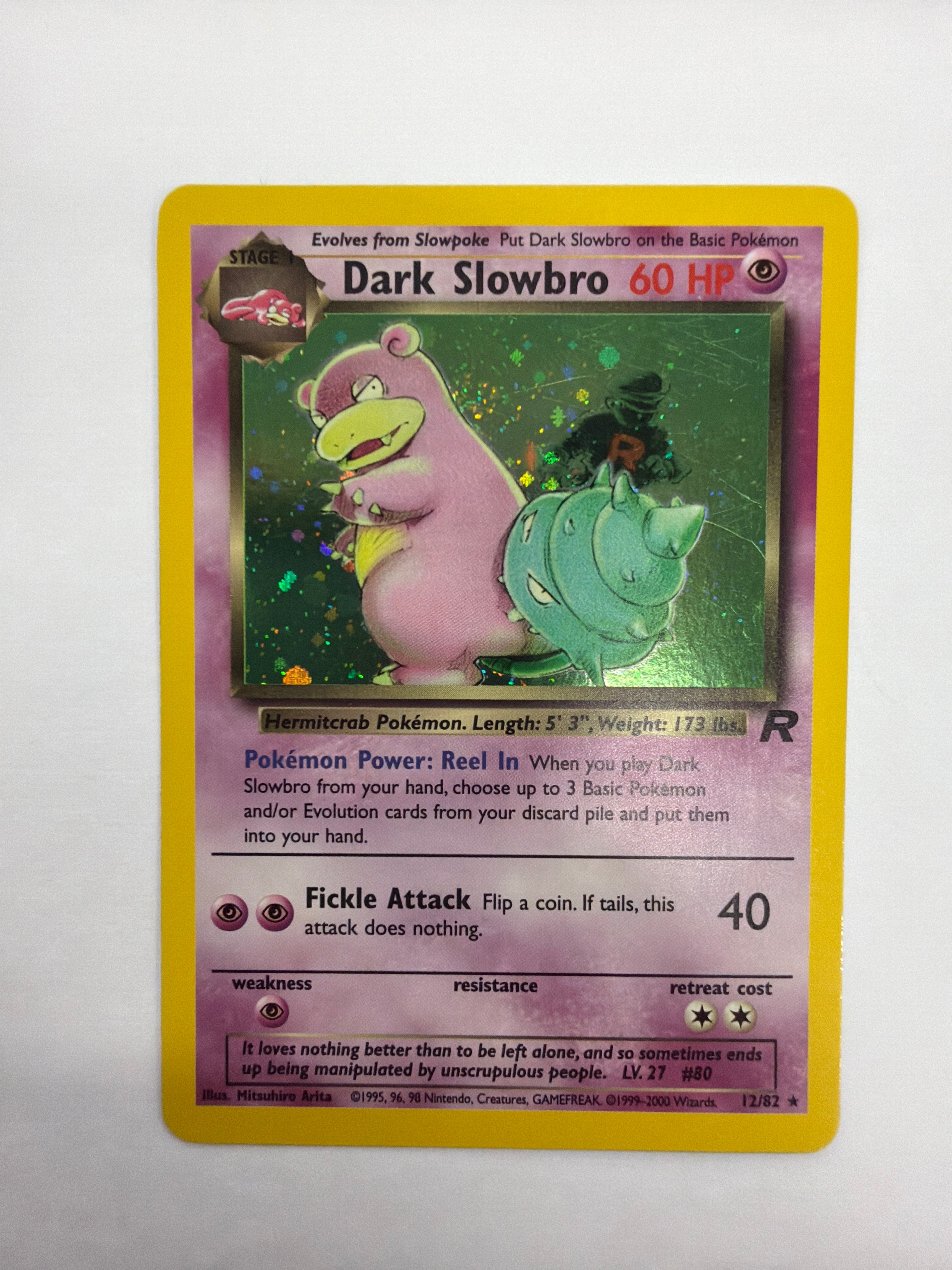 Pokémon TCG - Team Rocket Unlimited Dark Slowbro (Holo) 12/82 NM
