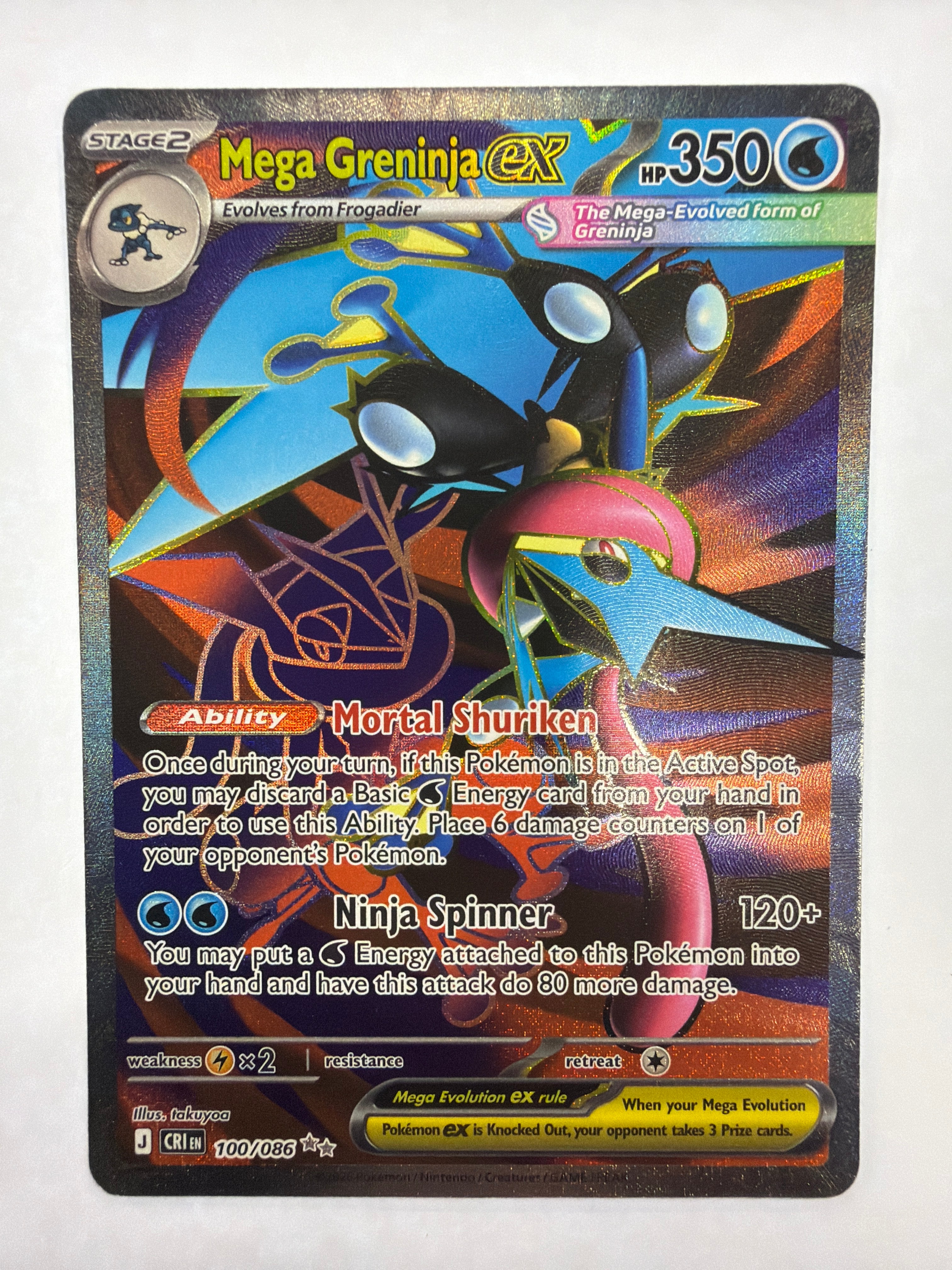 Pokémon TCG - Chaos Rising Mega Greninja ex 100/086 NM