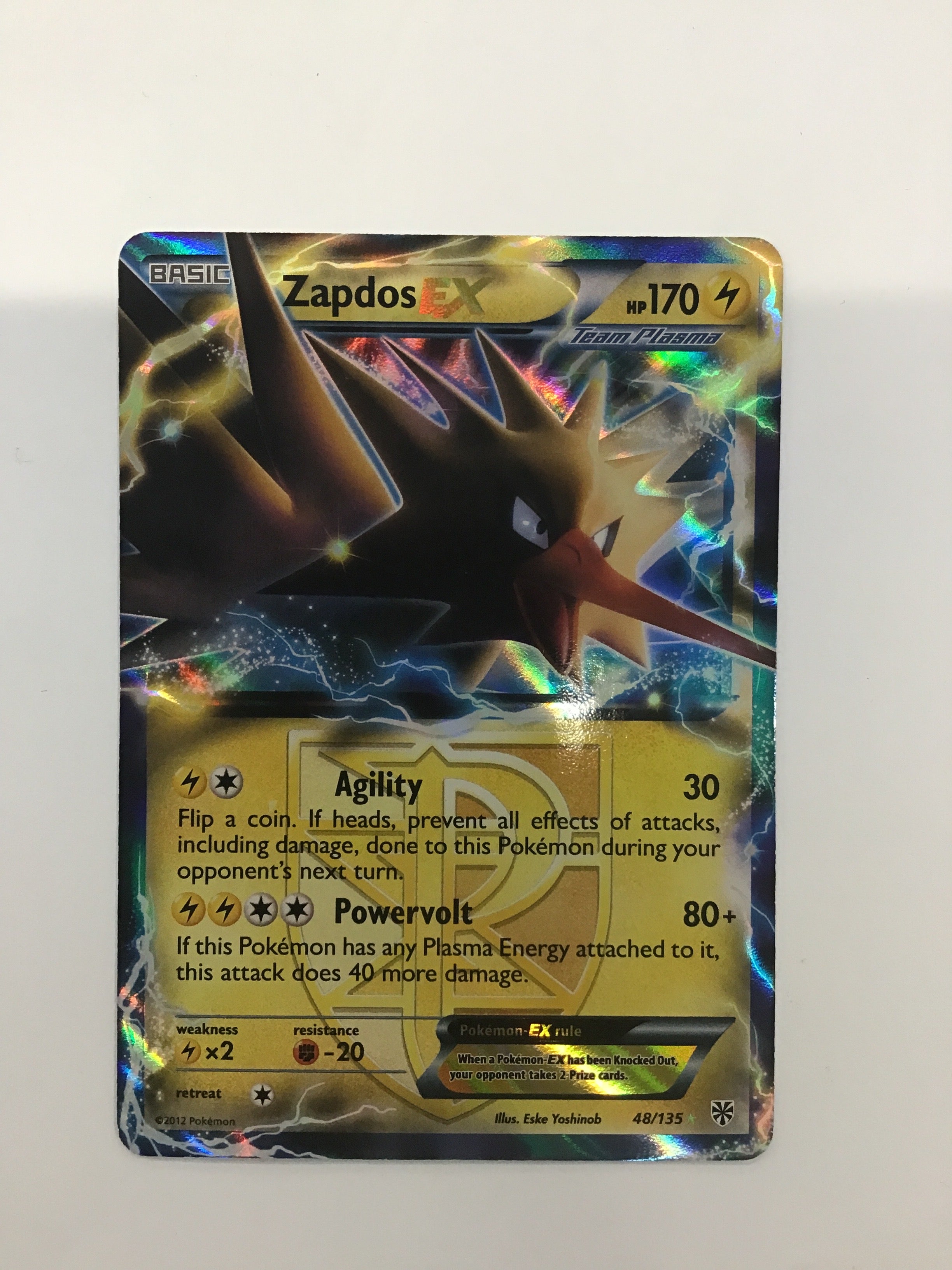 Pokémon TCG - Plasma Storm Zapdos EX 48/135 NM