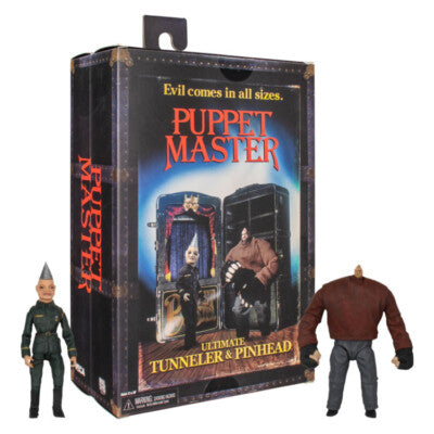 Neca Puppet Master Ultimate Tunneler & Pinhead 3 Inch Action Figure 2-Pack