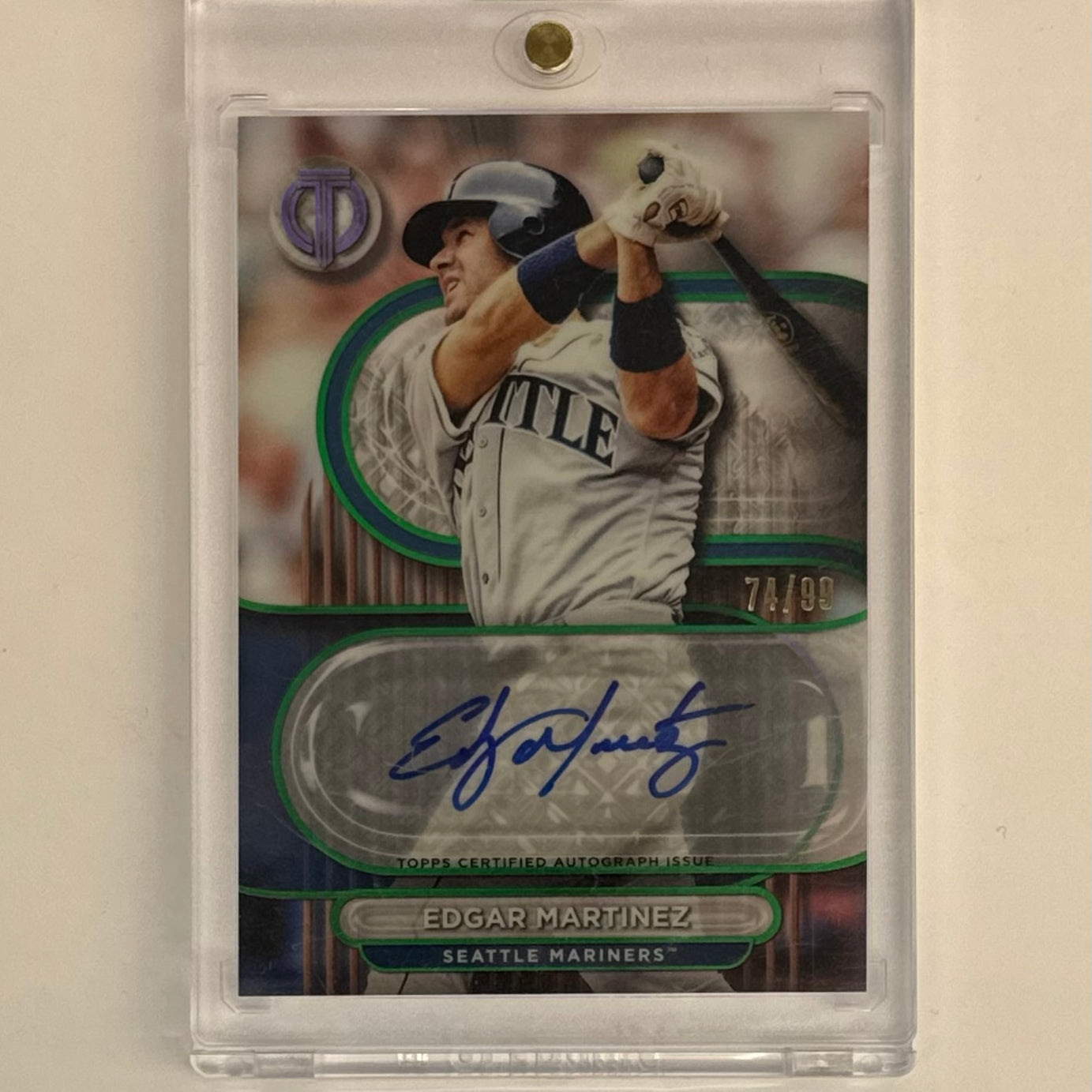 2024 Topps Tribute Edgar Martinez Certified Autograph Card #TA-EMA Numbered 74/99