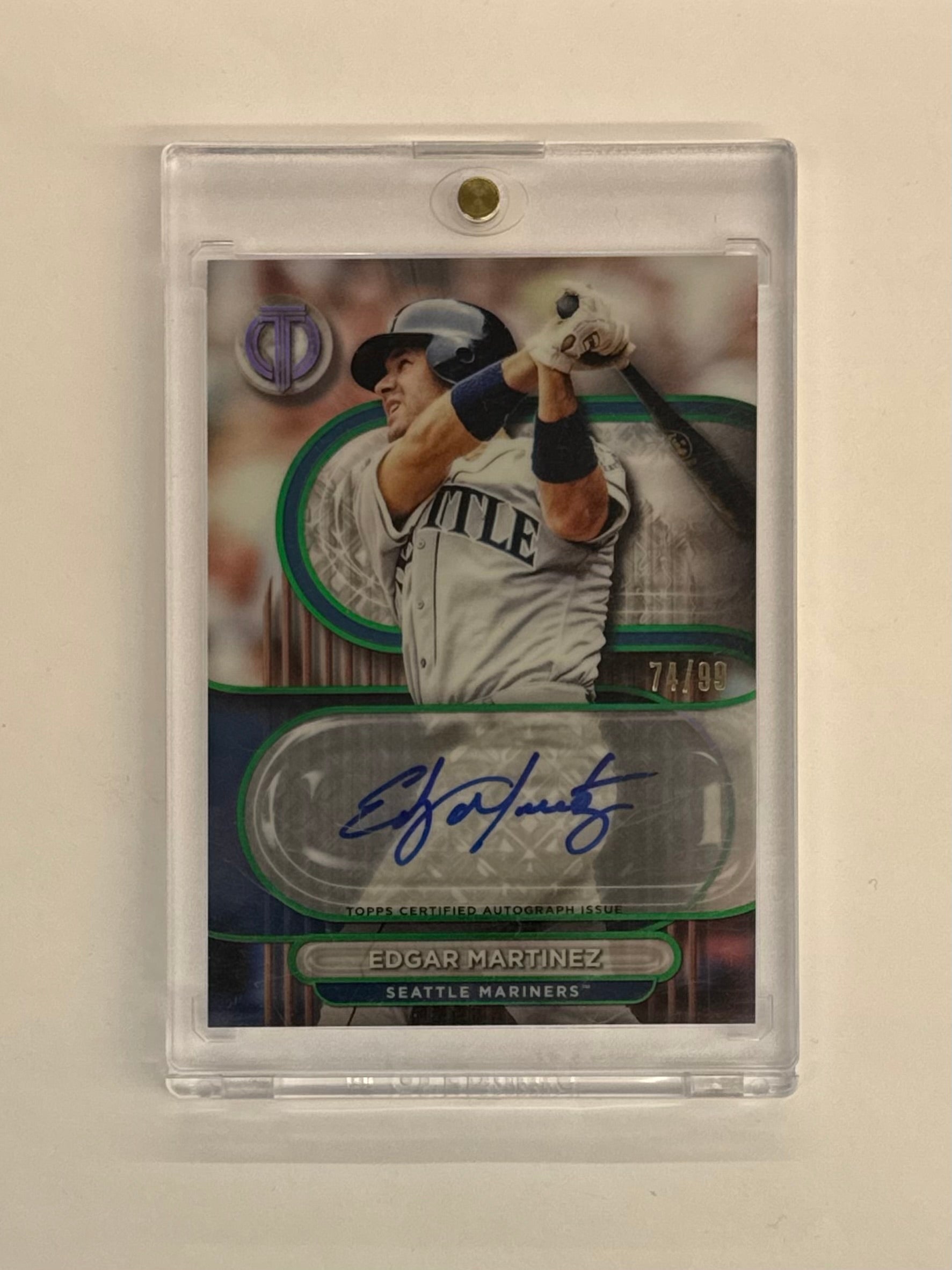 2024 Topps Tribute Edgar Martinez Certified Autograph Card #TA-EMA Numbered 74/99