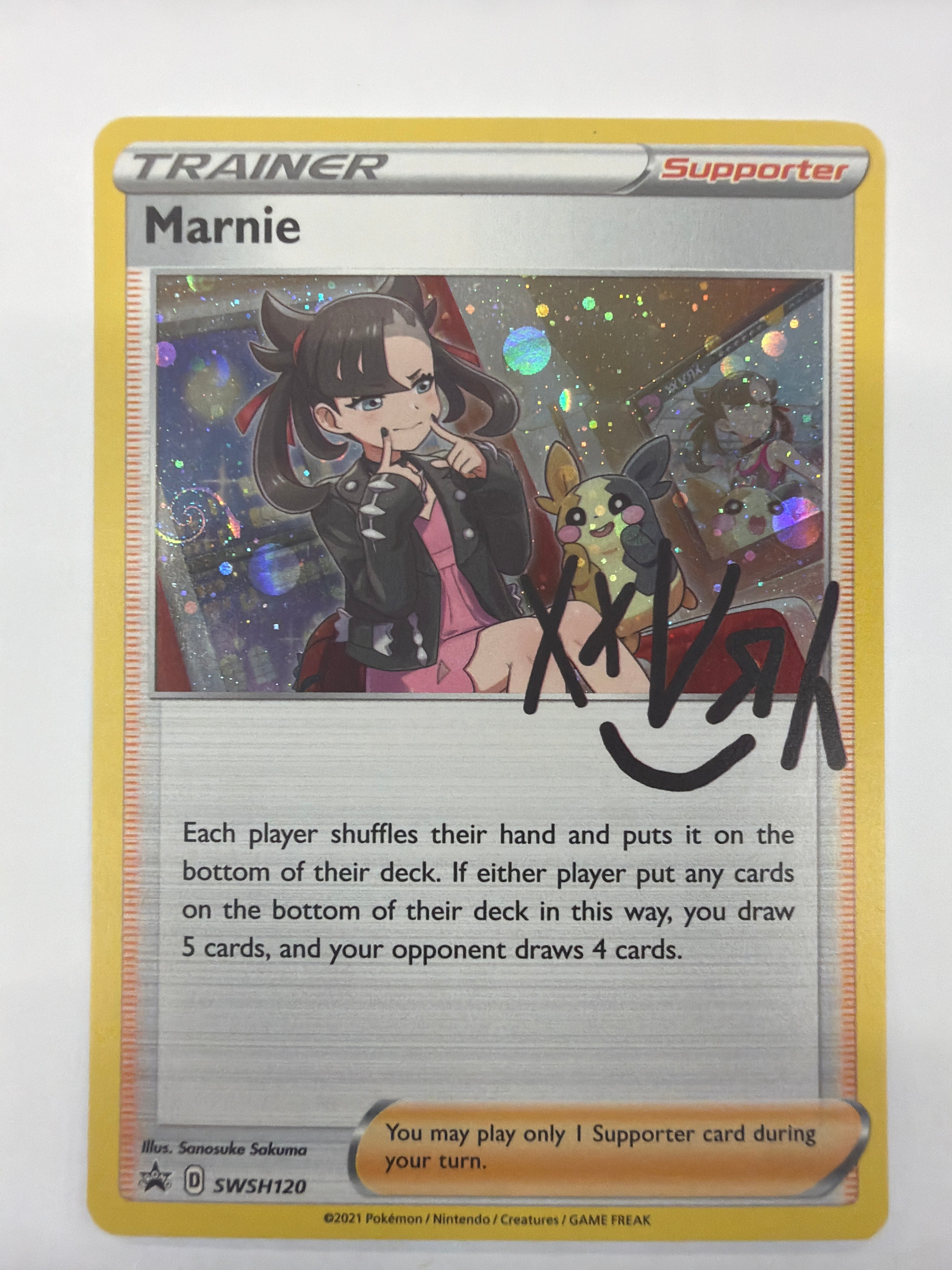 Pokémon TCG - Sword & Shield Promo Marnie SWSH120 Cosmo Holo NM