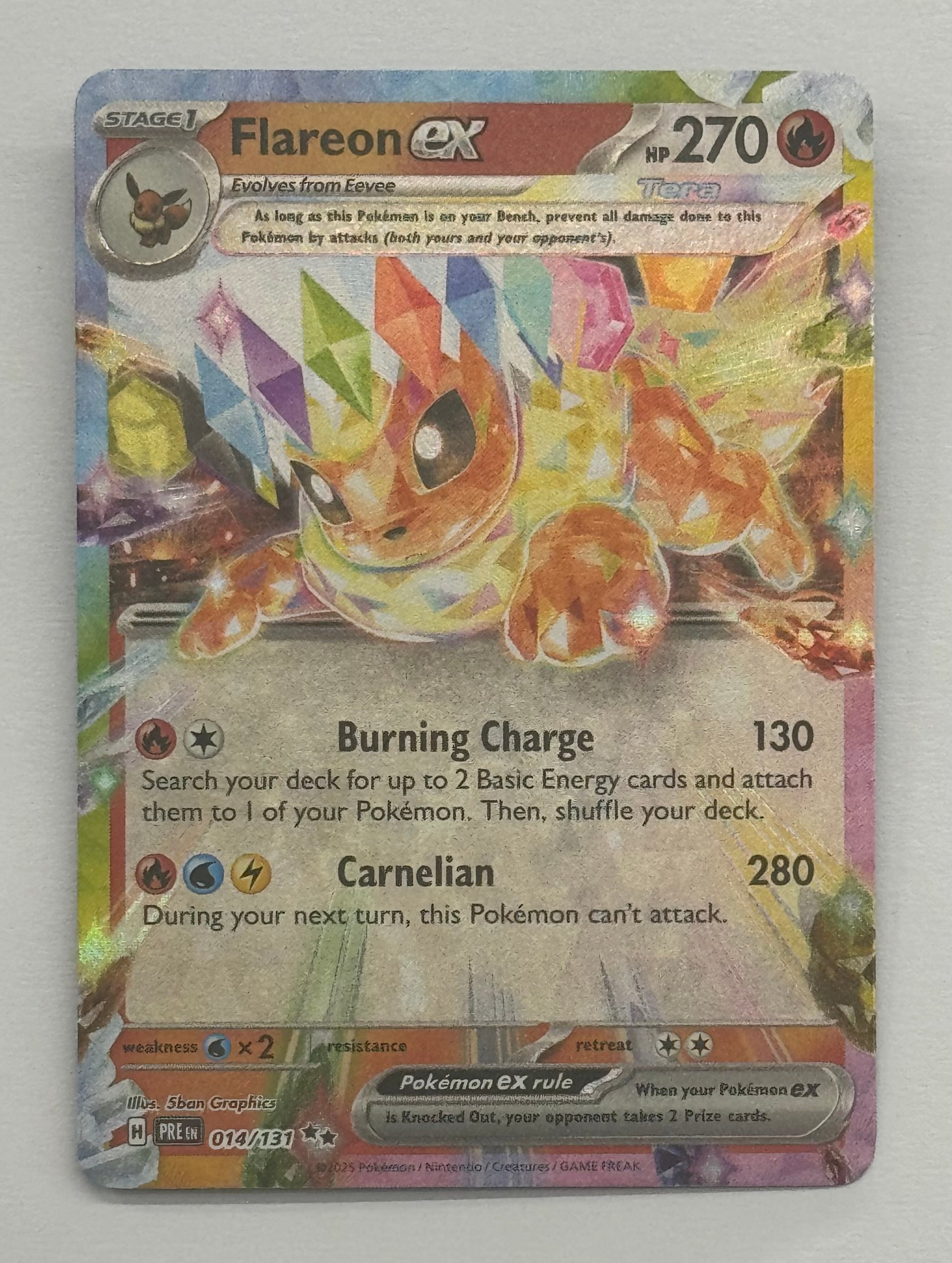 Pokémon TCG - Prismatic Evolutions Flareon ex 014/131 NM