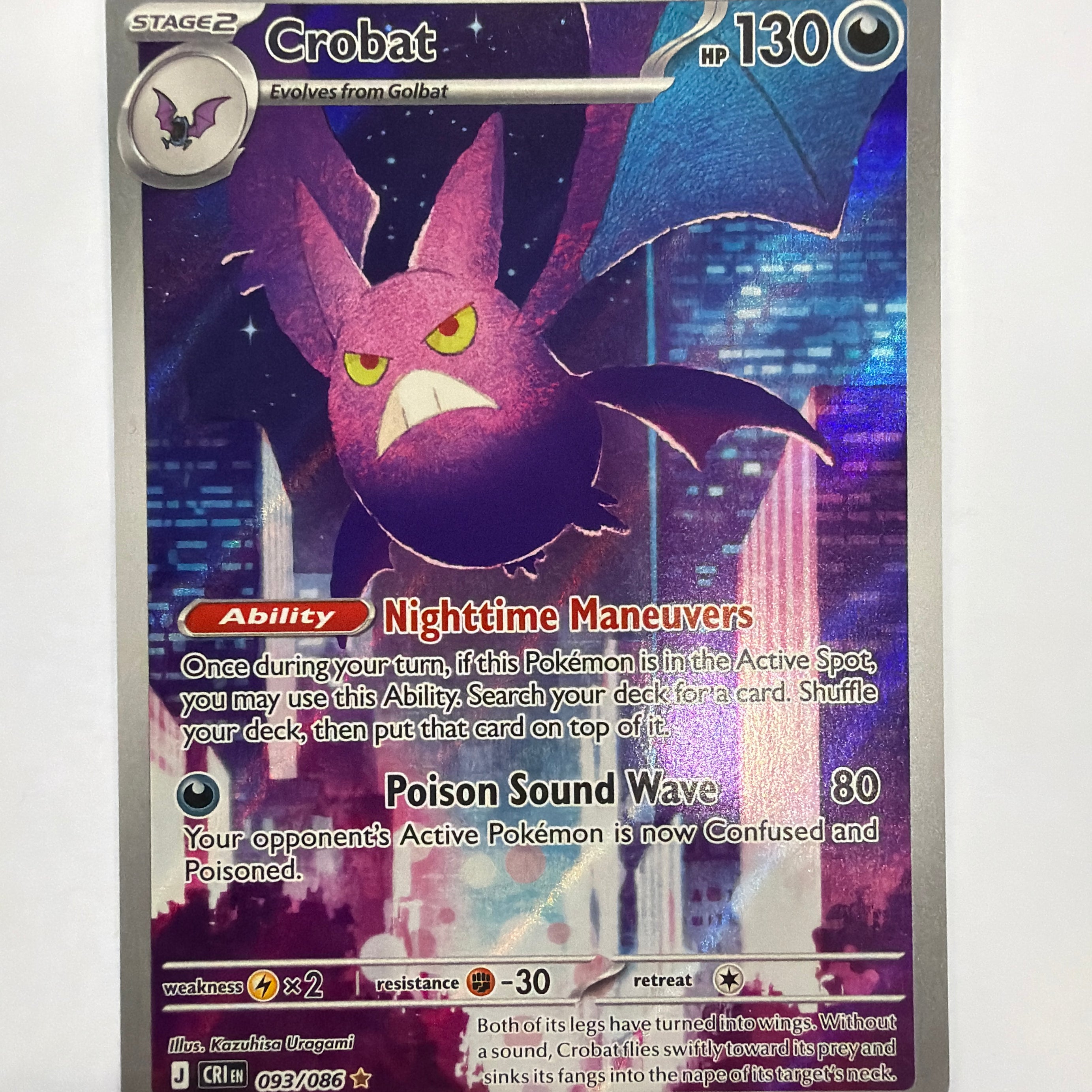 Pokémon TCG - Chaos Rising Crobat 093/086 NM