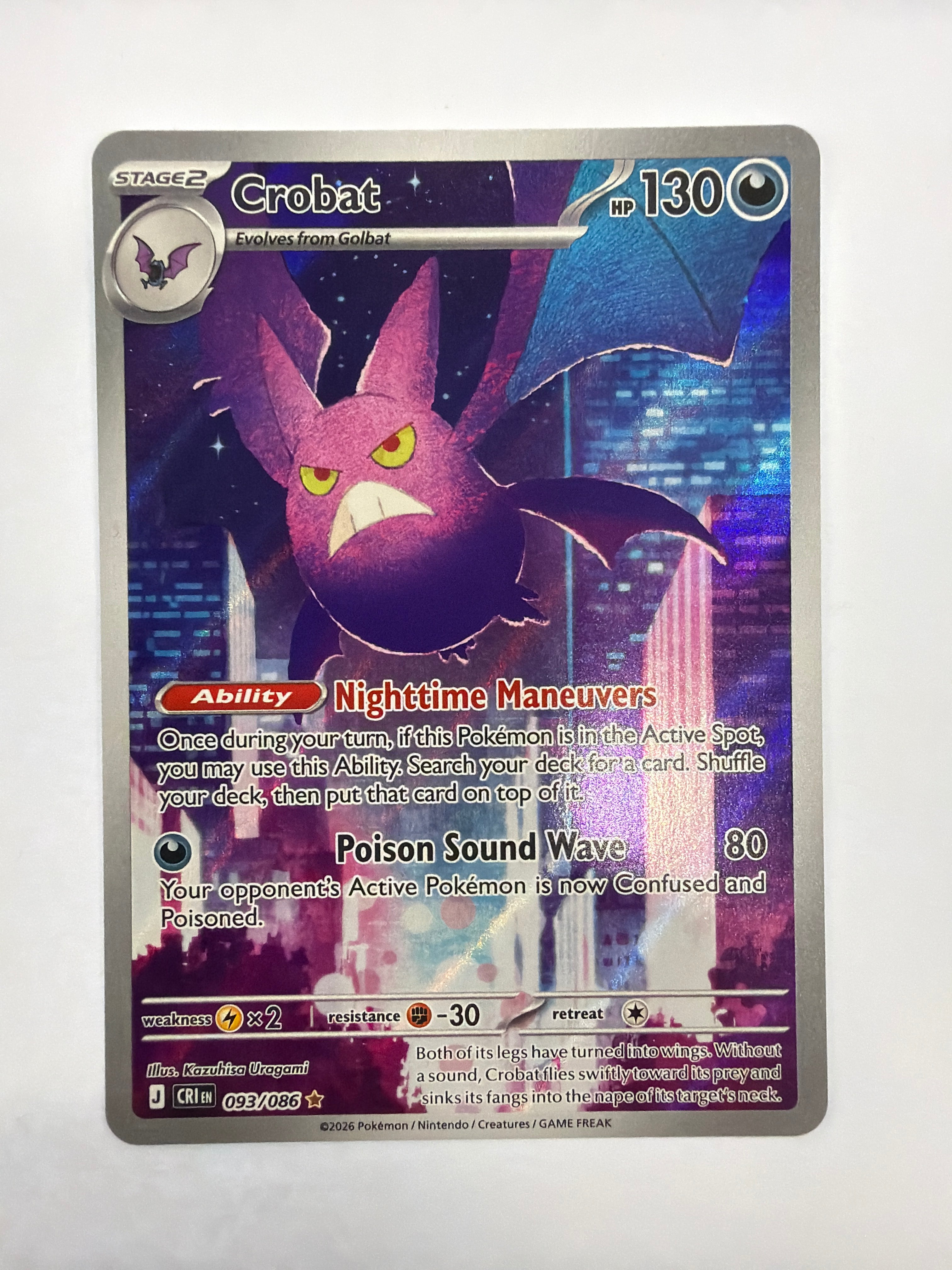 Pokémon TCG - Chaos Rising Crobat 093/086 NM