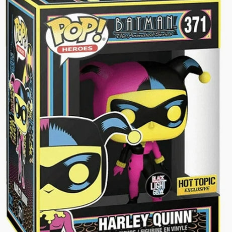 Funko Pop! Heroes DC Batman The Animated Series Harley Quinn Black Light Glow Hot Topic Exclusive #371