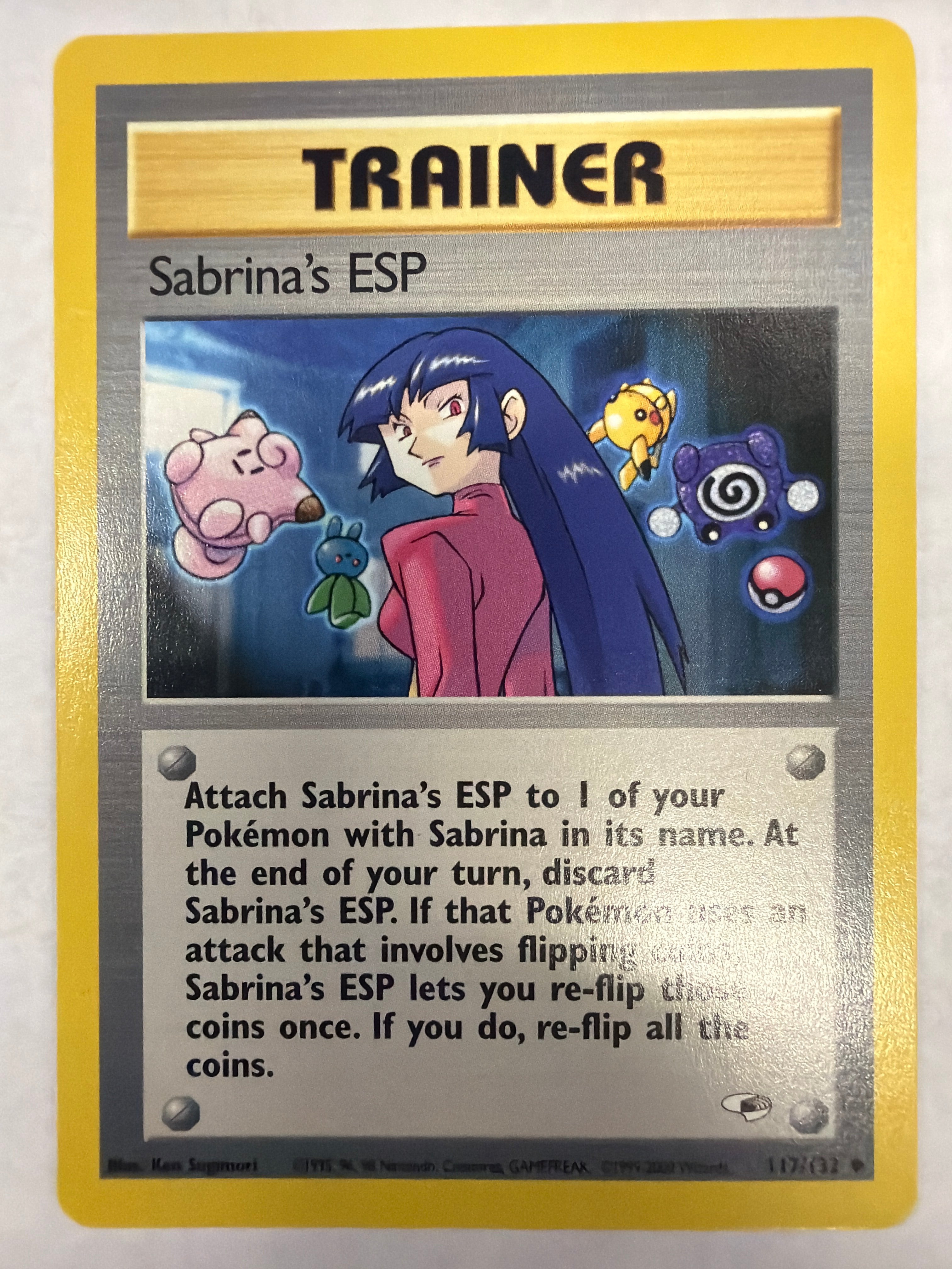 Pokémon TCG - Gym Heroes Unlimited Sabrina's ESP 117/132 Non-Holo NM