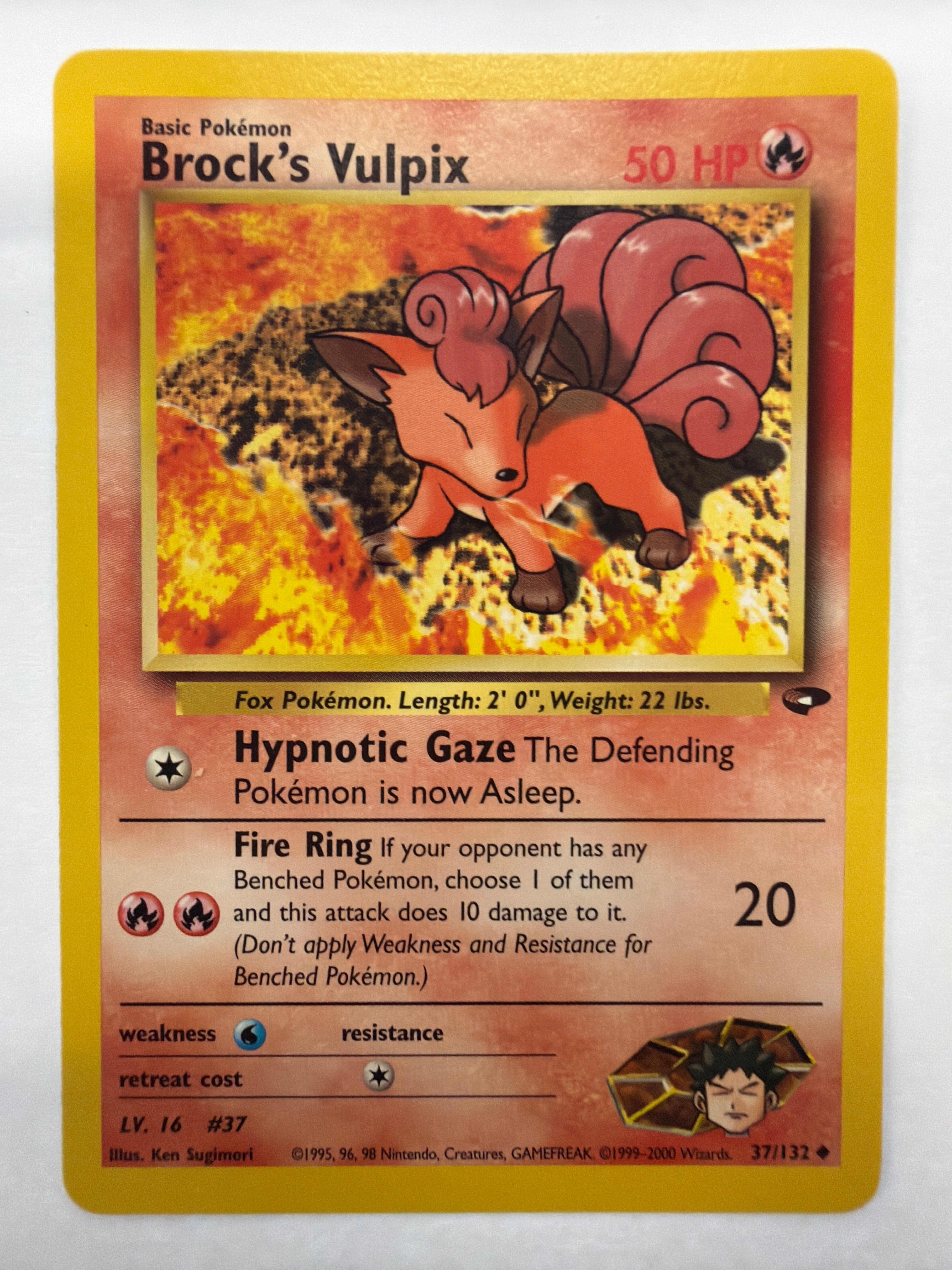 Pokémon TCG - Gym Challenge Unlimited Brock's Vulpix 37/132 Non-Holo NM