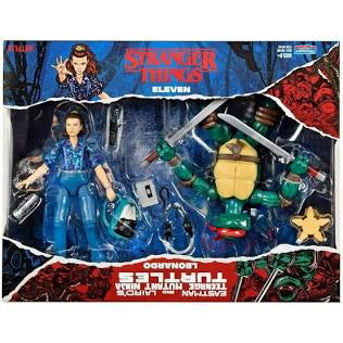 Neca Netflix Teenage Mutant Ninja Turtles Leonardo & Stranger Things Eleven 2 Pack