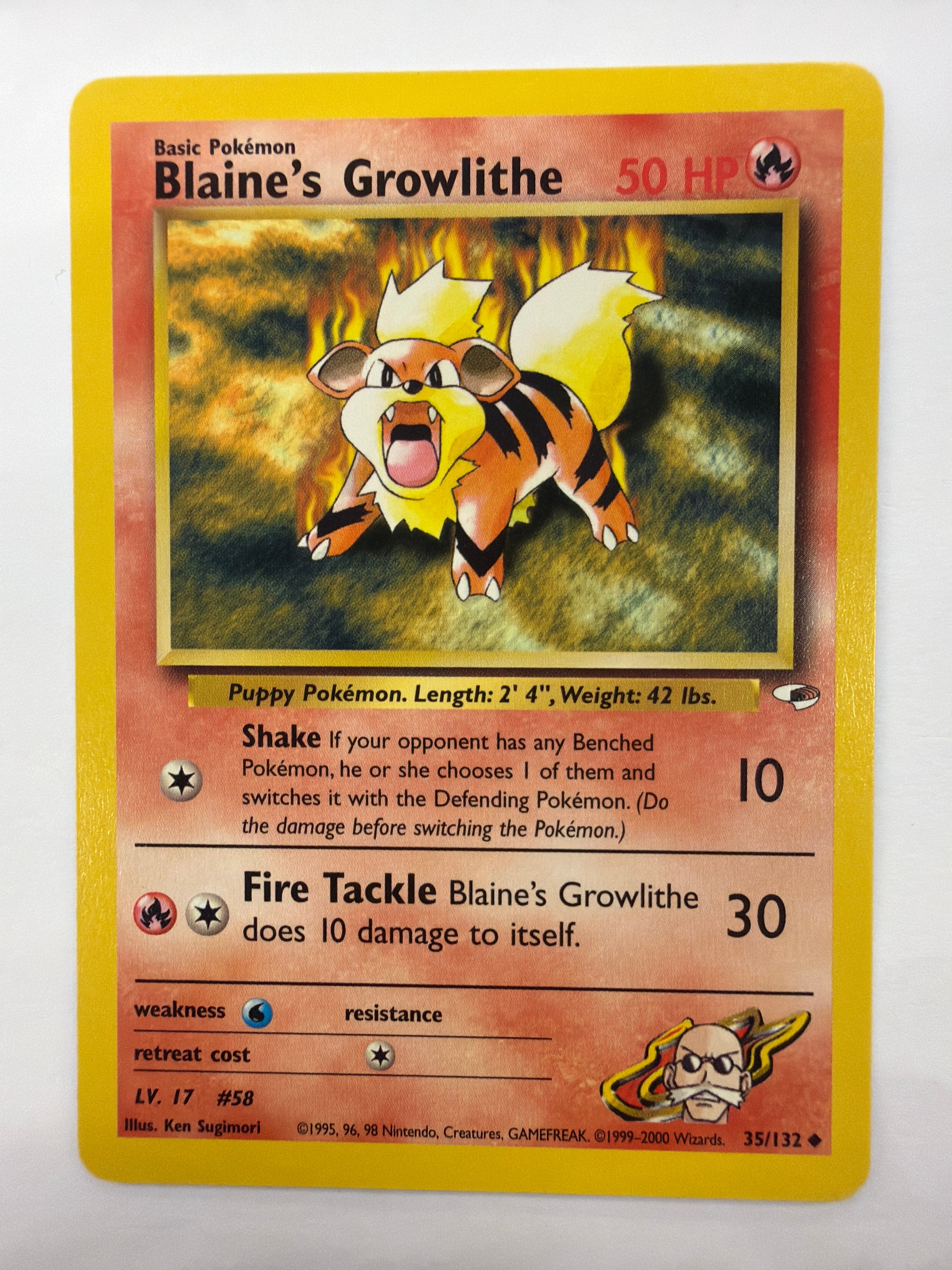 Pokémon TCG - Gym Heroes Unlimited Blaine's Growlithe 35/132 Non-Holo NM