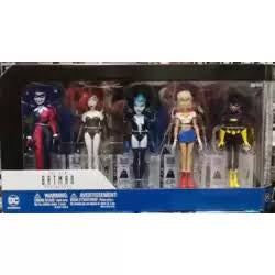 DC Collectibles The New Batman Adventures Harley Quinn, Poison Ivy, Livewire, Supergirl & Batgirl Action Figures