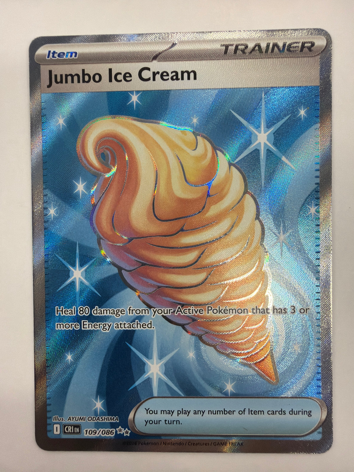 Pokémon TCG - Chaos Rising Jumbo Ice Cream 109/086 NM