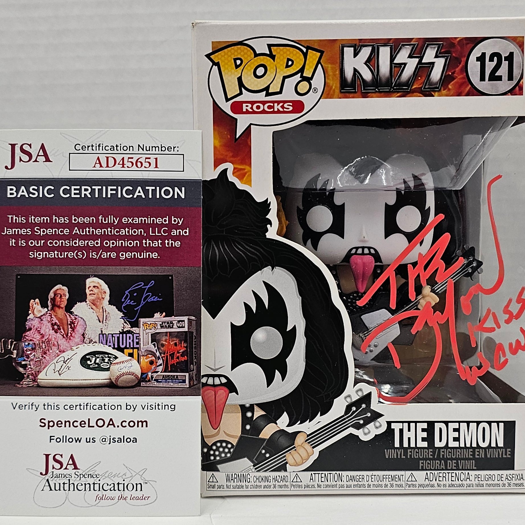 (SIGNED) Funko Pop! Rocks Kiss The Demon #121