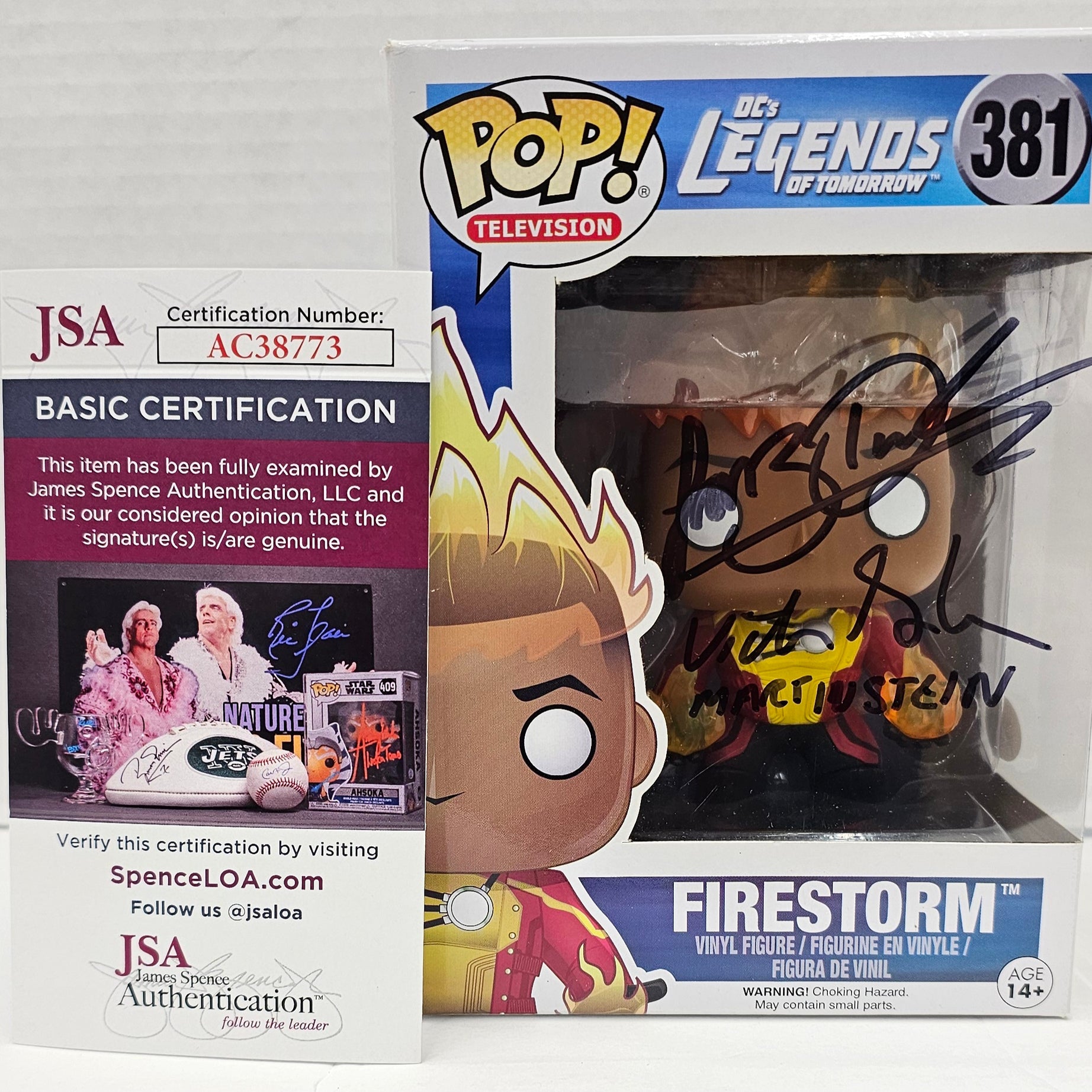 (DOUBLE SIGNED) Funko Pop! Heroes DC's Legends Of Tomorrow Firestorm #381