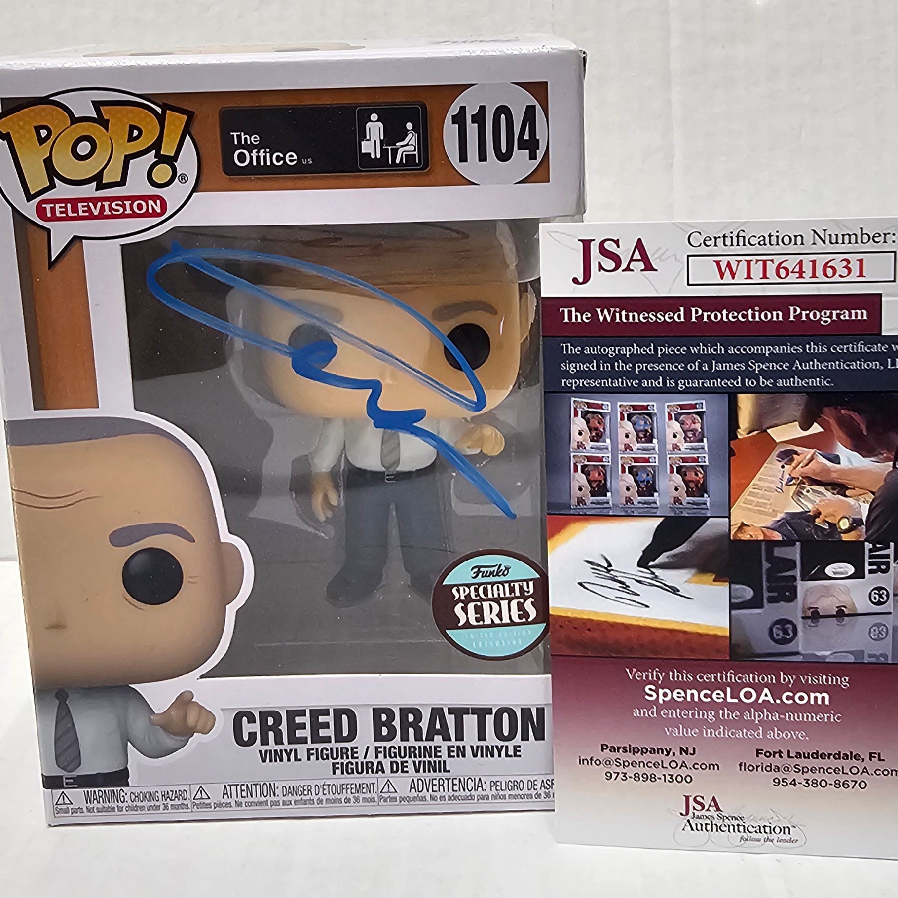 (SIGNED) Funko Pop! Television The Office Creed Bratton #1104 Funko Specialty Series