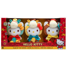 Jazwares Hello Kitty 2026 Year of the Horse Plush 3 Pack Set