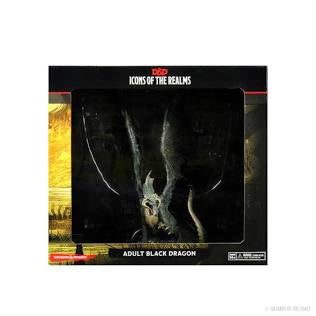 NECA Wizkids Dungeons & Dragons (D&D) Icons of the Realms- Adult Black Dragon Statue