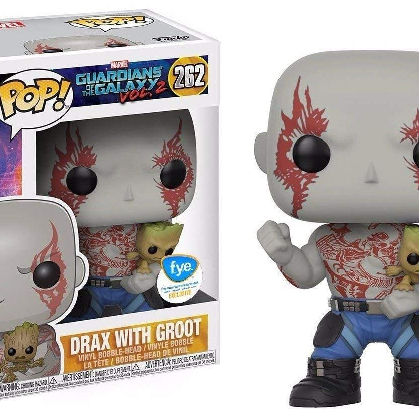 Funko Pop! Marvel Guardians Of The Galaxy Vol. 2 Drax With Groot #262 FYE Exclusive