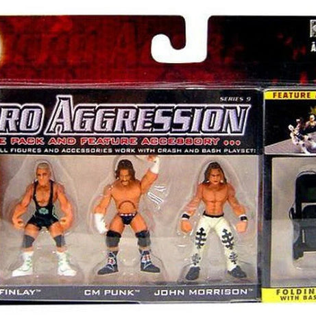 WWE Jakks Pacific Micro Aggression Series 9 Finlay CM Punk & John Morrison Action Figure 3-Pack