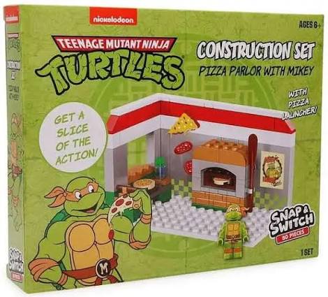 Snap & Switch Nickelodeon Teenage Mutant Ninja Turtles Construction Set Pizza Parlor with Mikey 80pcs