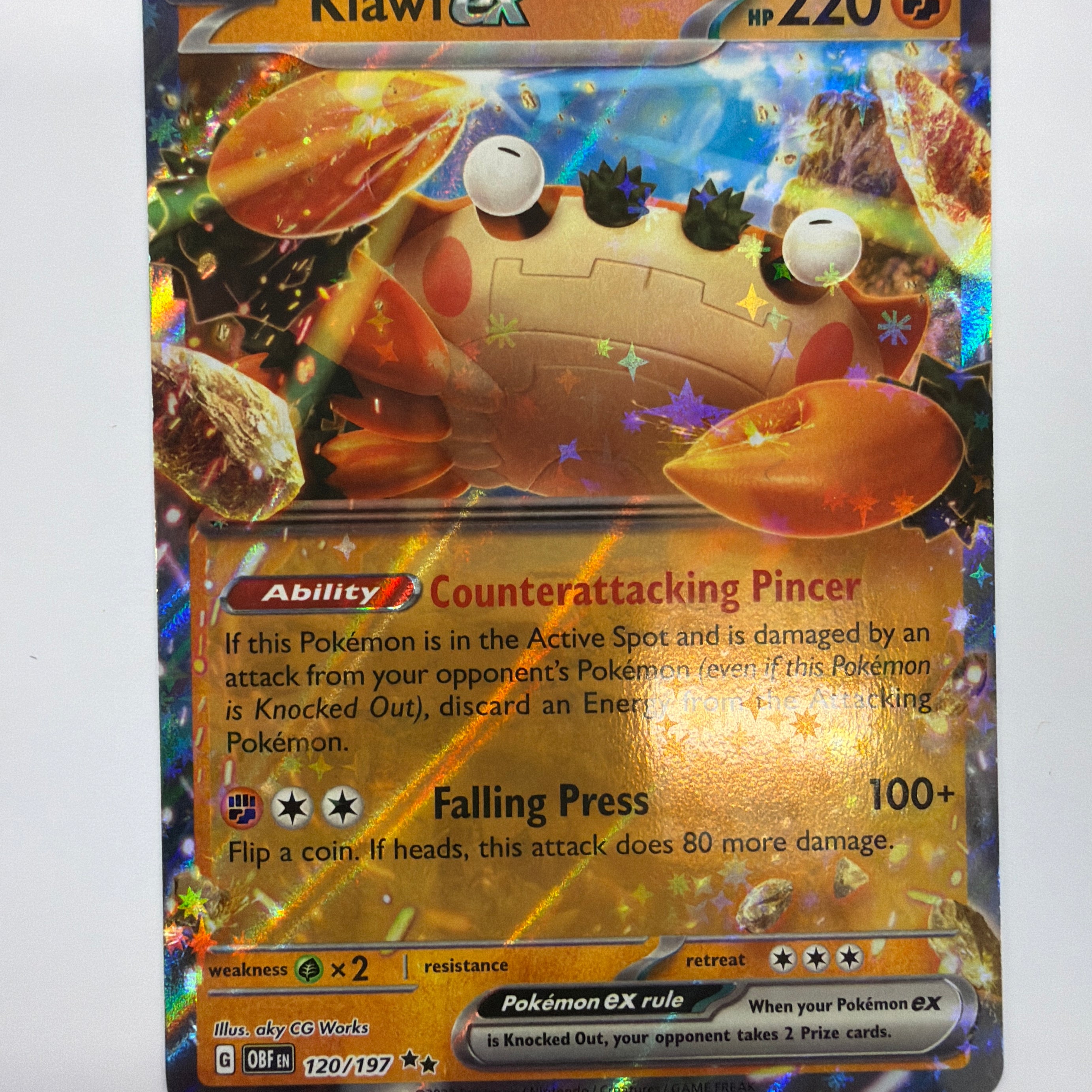 Pokémon TCG - Obsidian Flames Klawf ex 120/197 NM