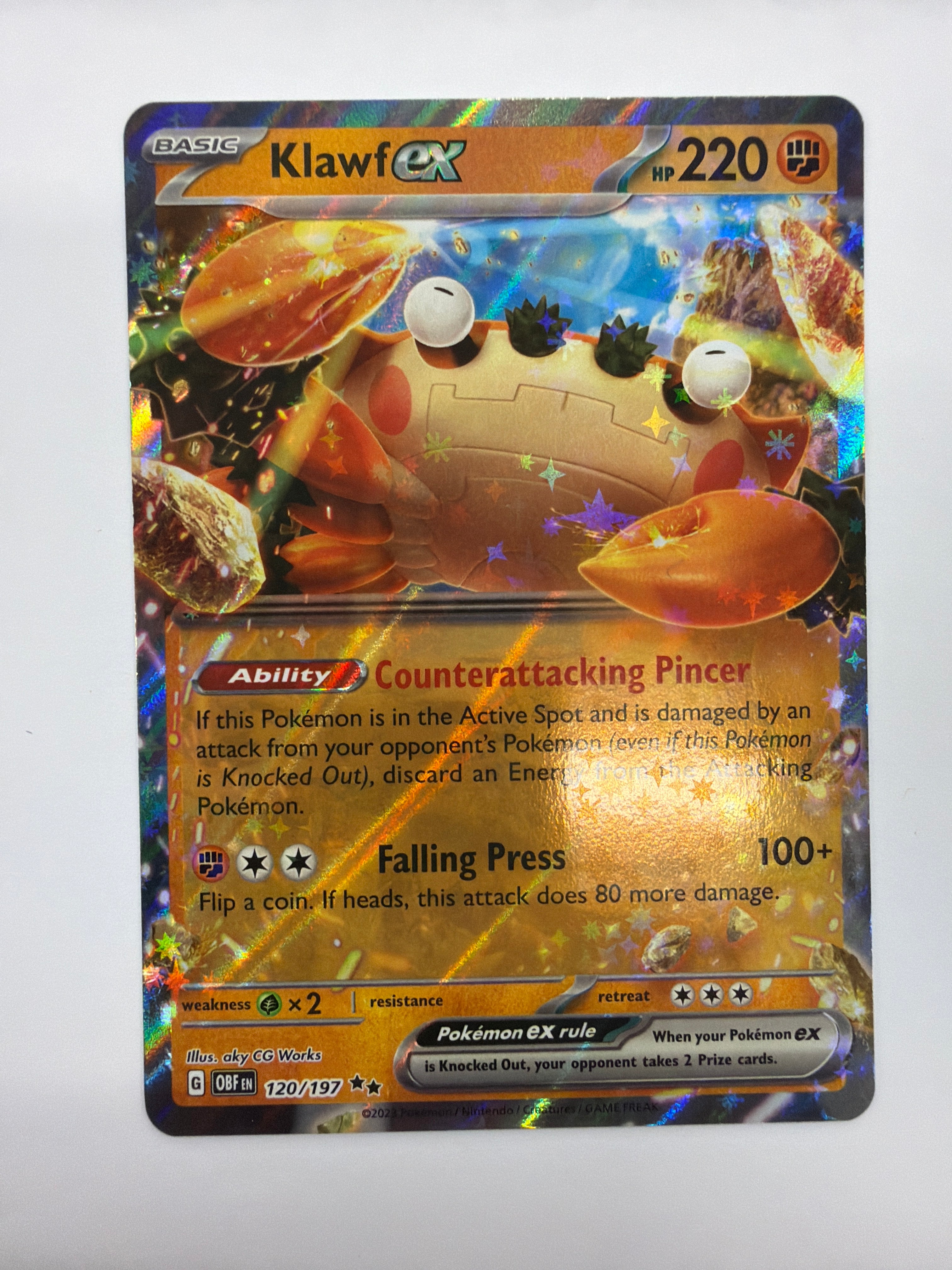 Pokémon TCG - Obsidian Flames Klawf ex 120/197 NM