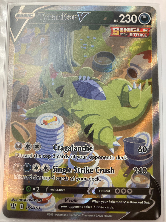 Pokmon TCG Tyranitar V 155/163 Darkness Ablaze Alt Art Mint True Believers Gaming and Collectibles Pokmon TCG Tyranitar V 155/163 Darkness Ablaze Alt Art Mint True Believers Gaming and Collectibles