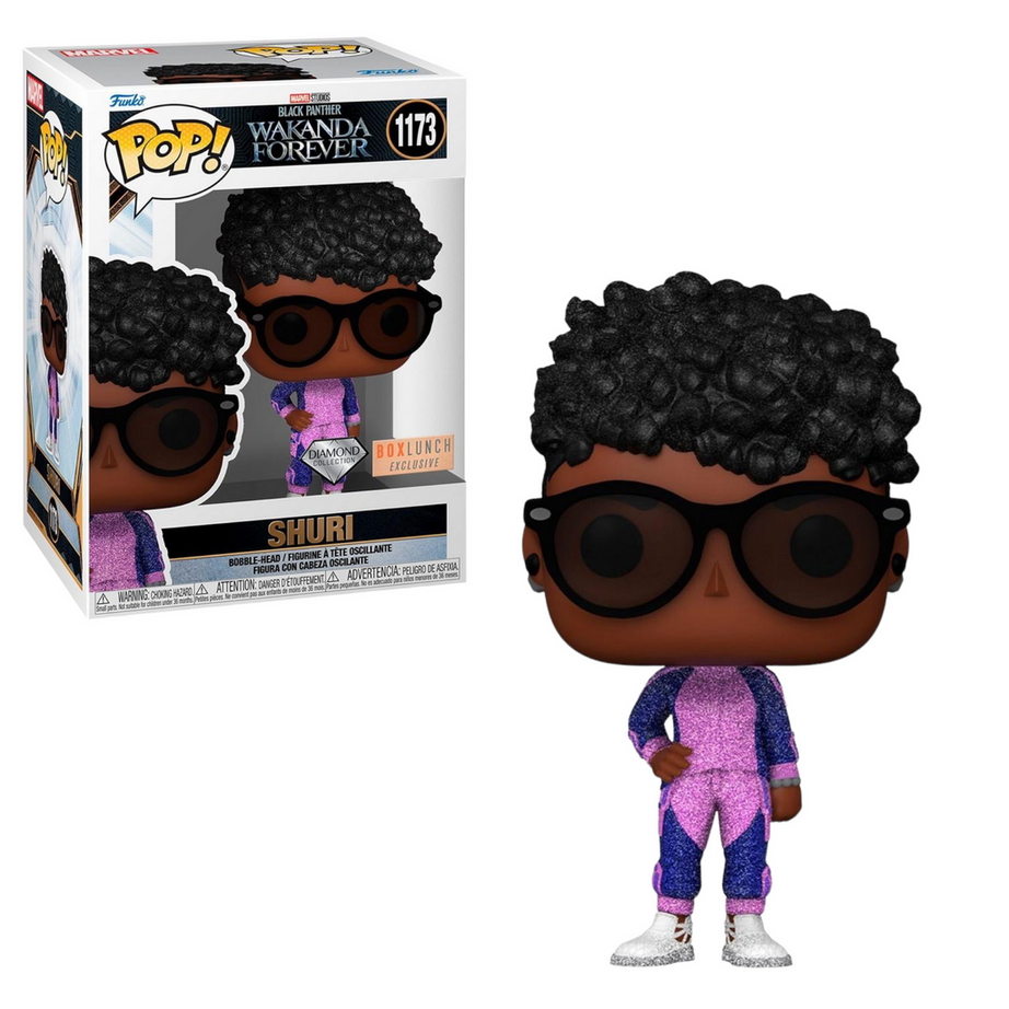 Funko Pop! Marvel Studios Black Panther Wakanda Forever Shuri #1102 Diamond Collection Box Lunch Exclusive