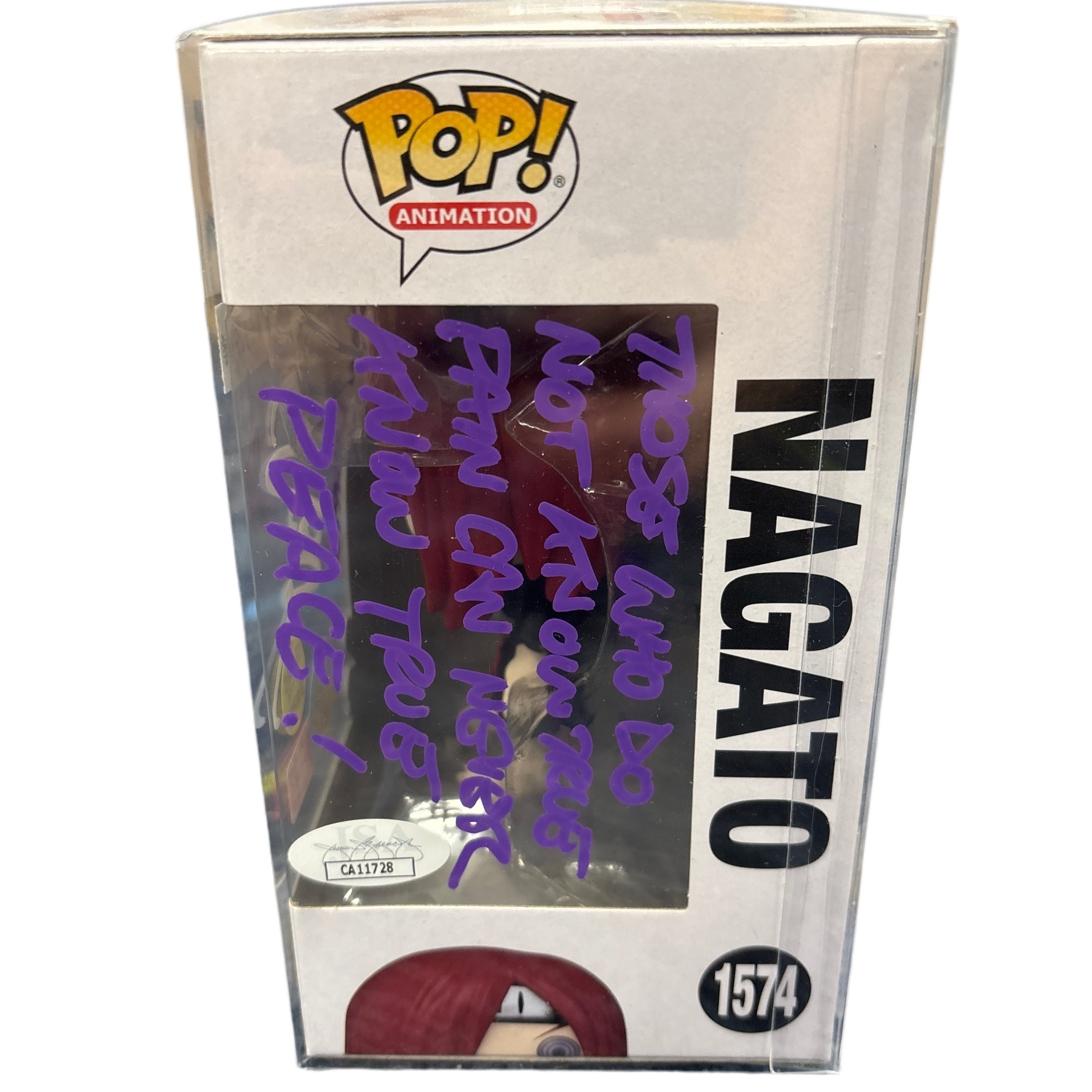 (SIGNED) Funko Pop! Animation Naruto Nagato Super Anime Week GameStop Exclusive GITD #1574 JSA CERT