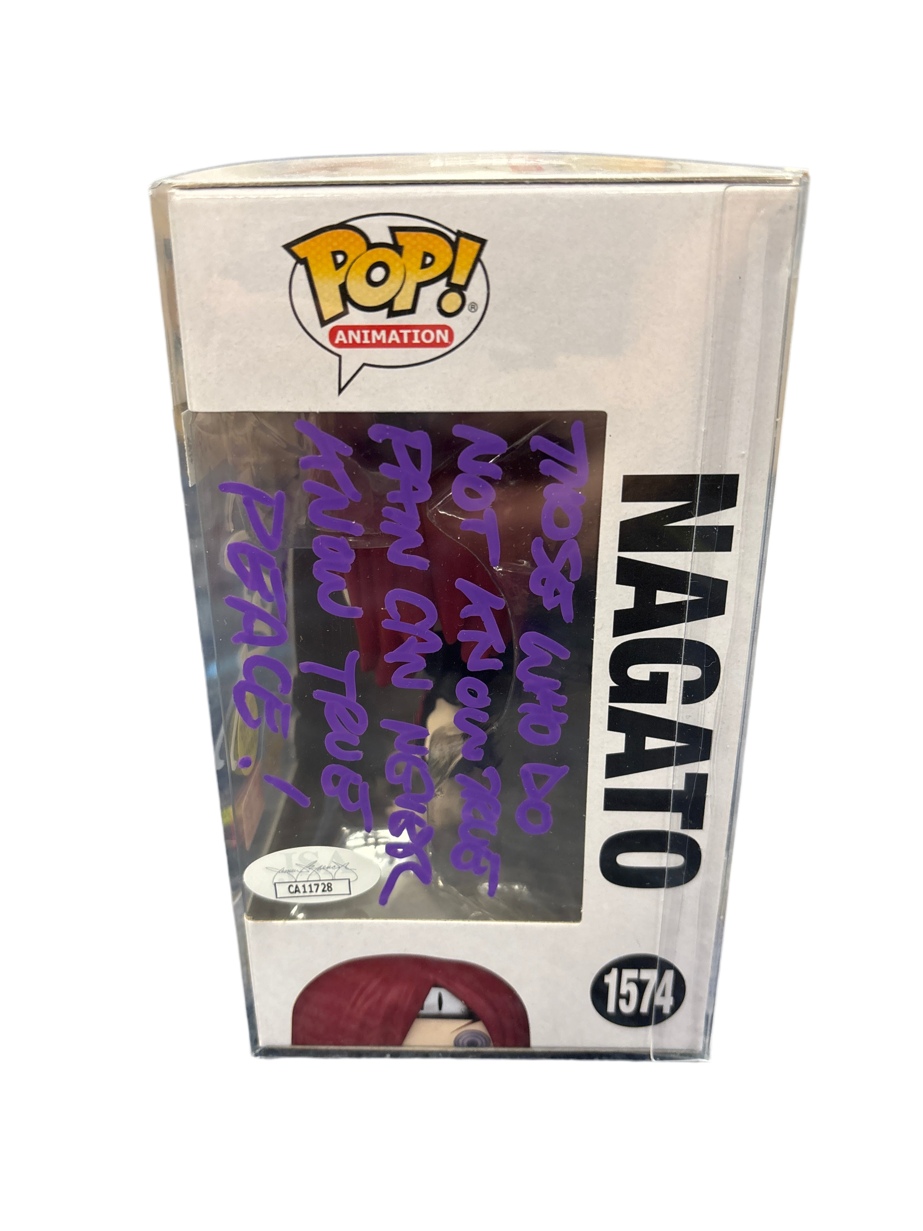 (SIGNED) Funko Pop! Animation Naruto Nagato Super Anime Week GameStop Exclusive GITD #1574 JSA CERT