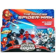Hasbro Marvel Super Hero Squad Action Figures  Spider-Man vs Anti Venom vs Venom