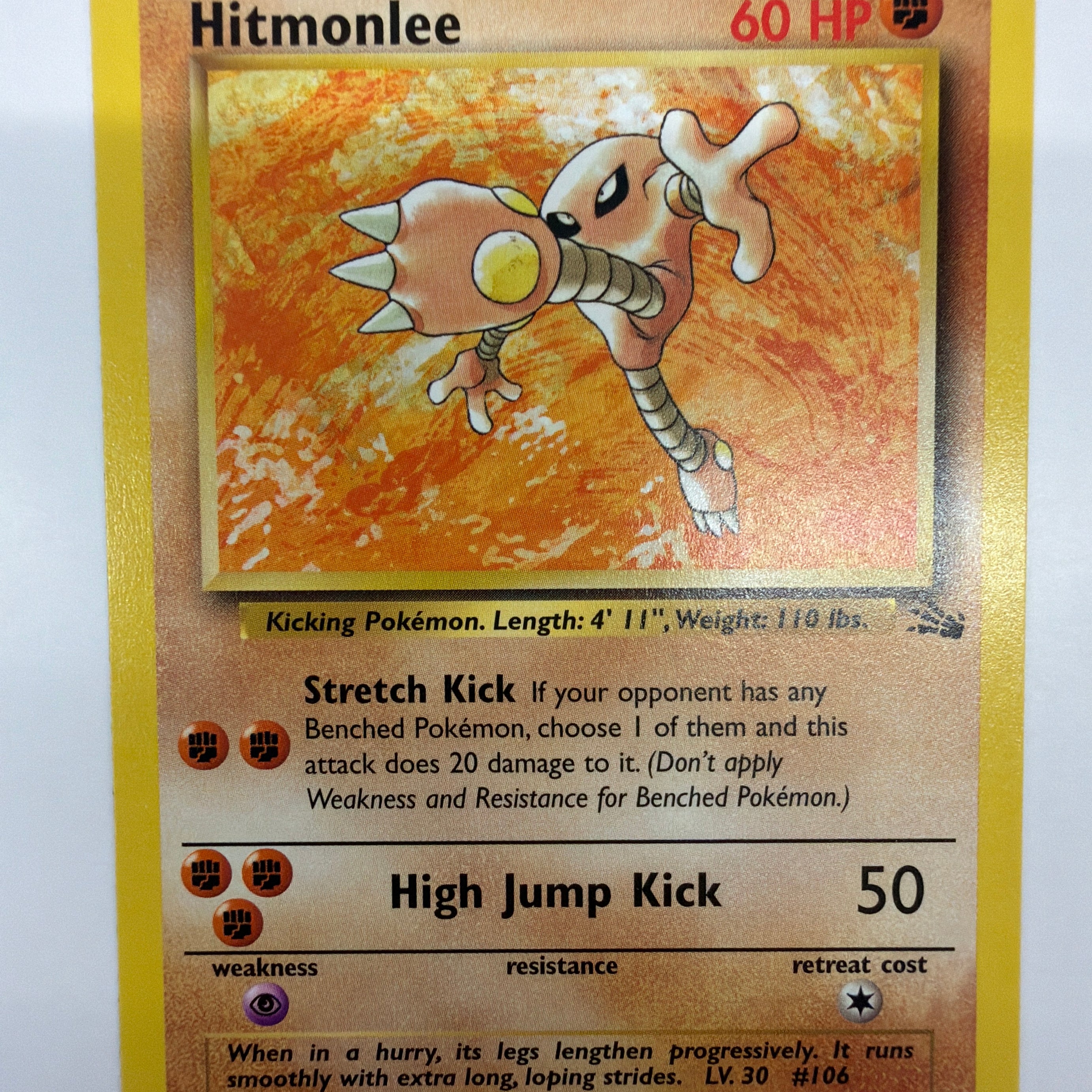 Pokémon TCG - Fossil Unlimited Hitmonlee 22/62 Non-Holo NM