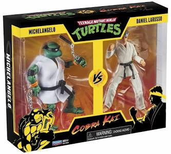 Playmates Teenage Mutant Ninja Turtles VS Cobra Kai Michelangelo & Daniel Larusso