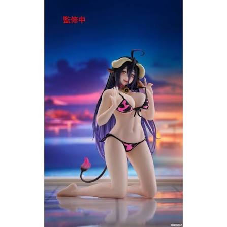 Taito Desktop Cute Overlord Albedo Pink Swimsuit Ver. Statue