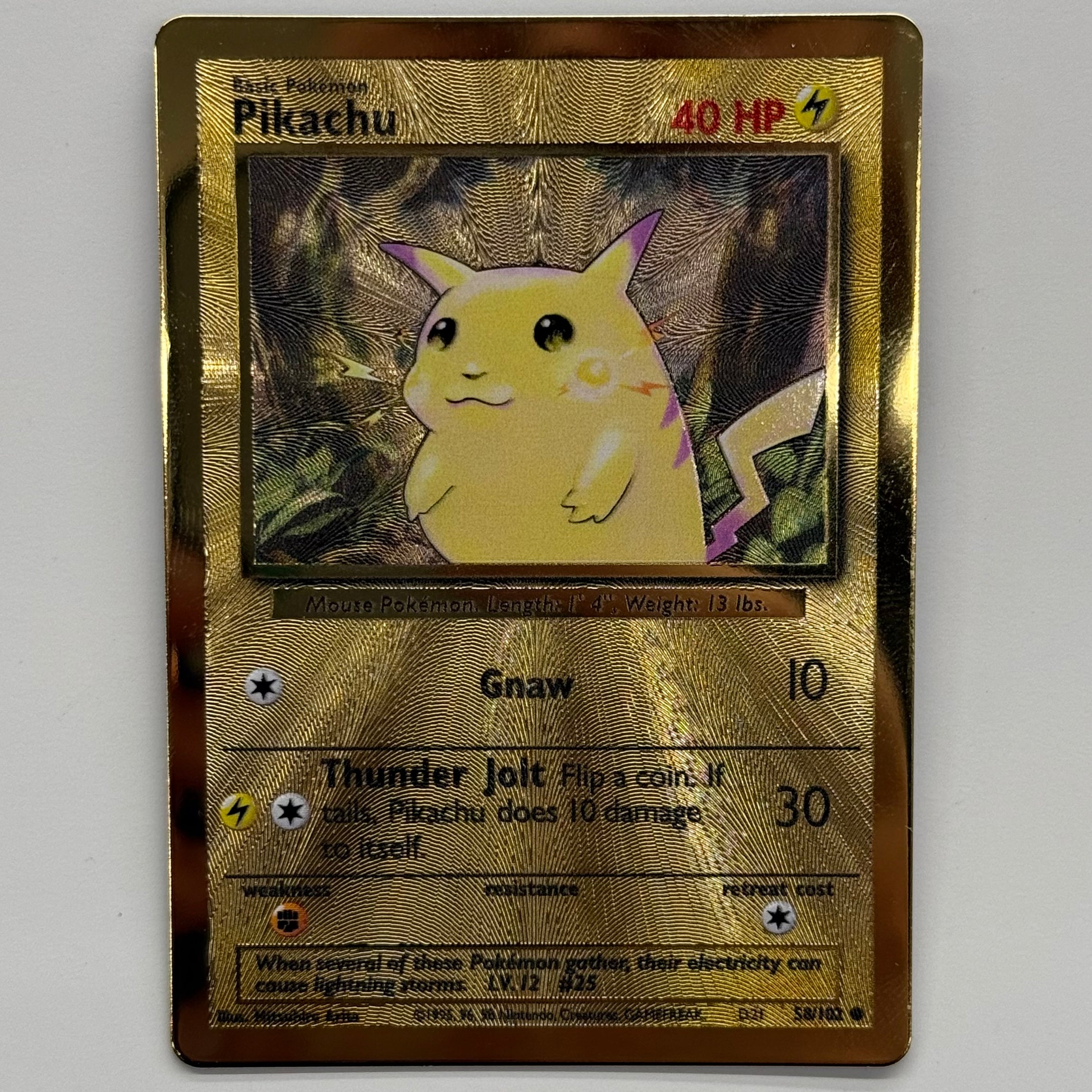 Pokémon TCG - Celebrations Pikachu (Metal Promo Card) 58/102 NM