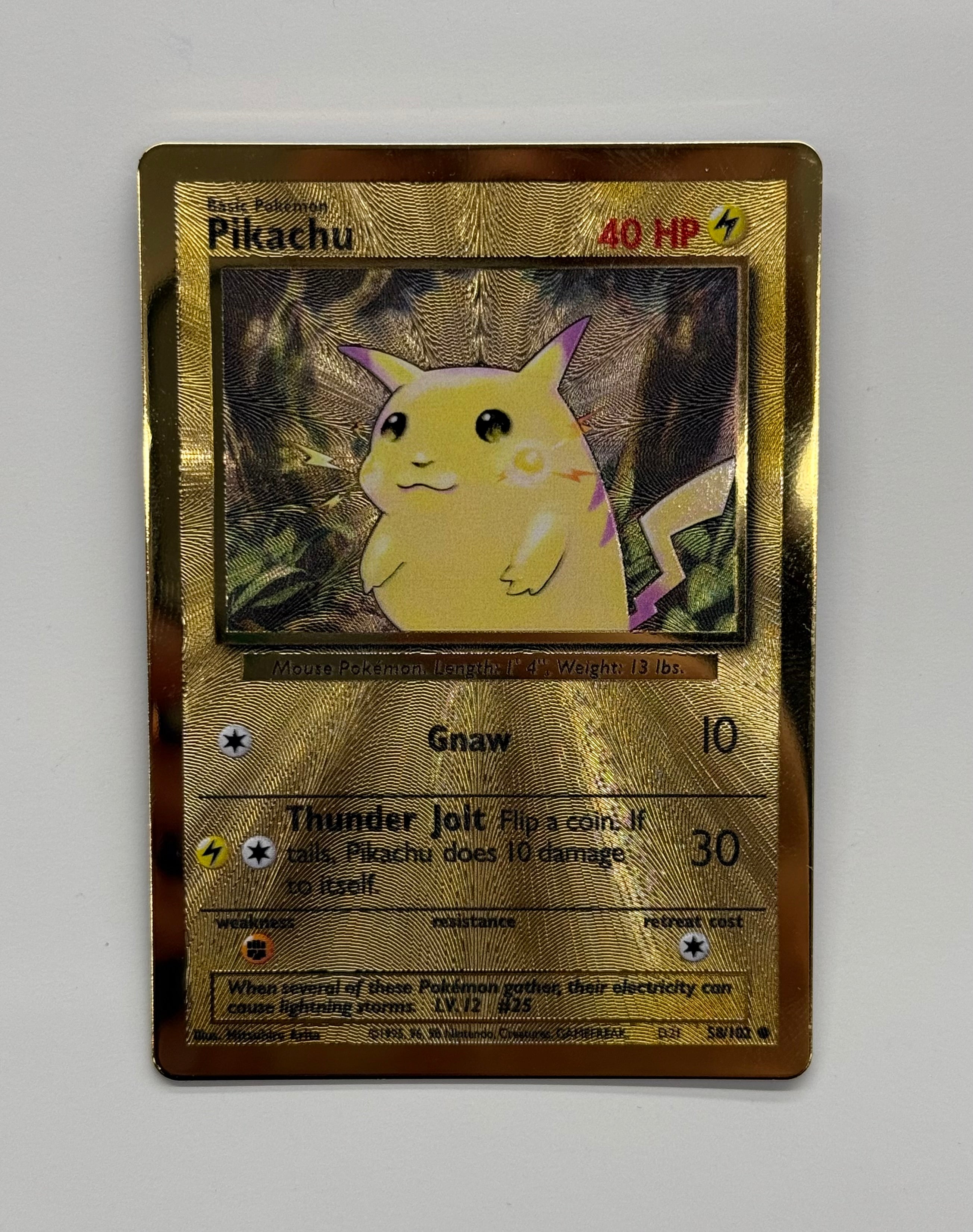 Pokémon TCG - Celebrations Pikachu (Metal Promo Card) 58/102 NM