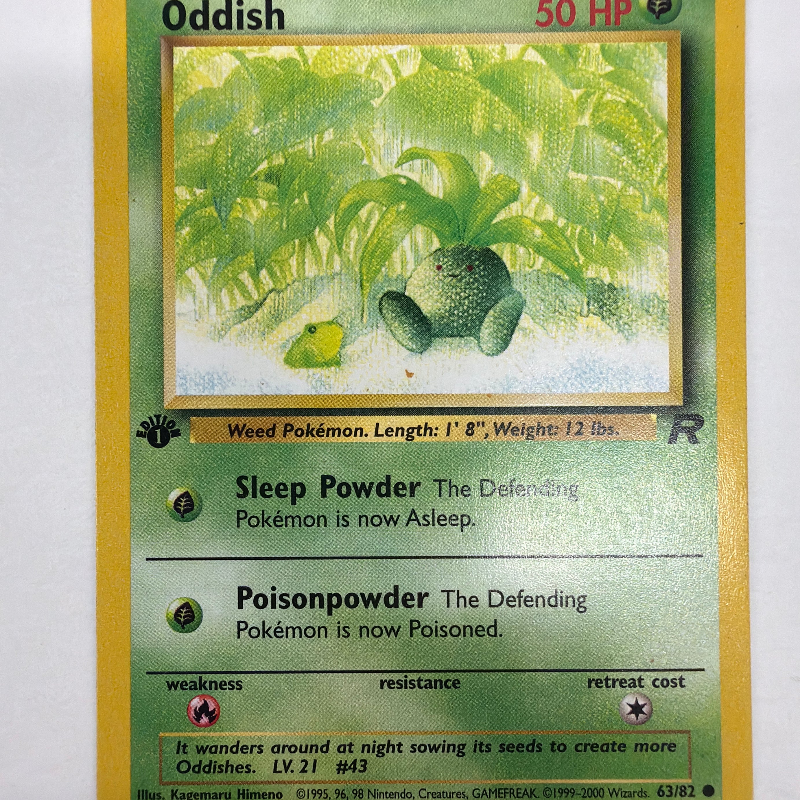 Pokémon TCG - Team Rocket 1st Edition Oddish 63/82 Non-Holo NM